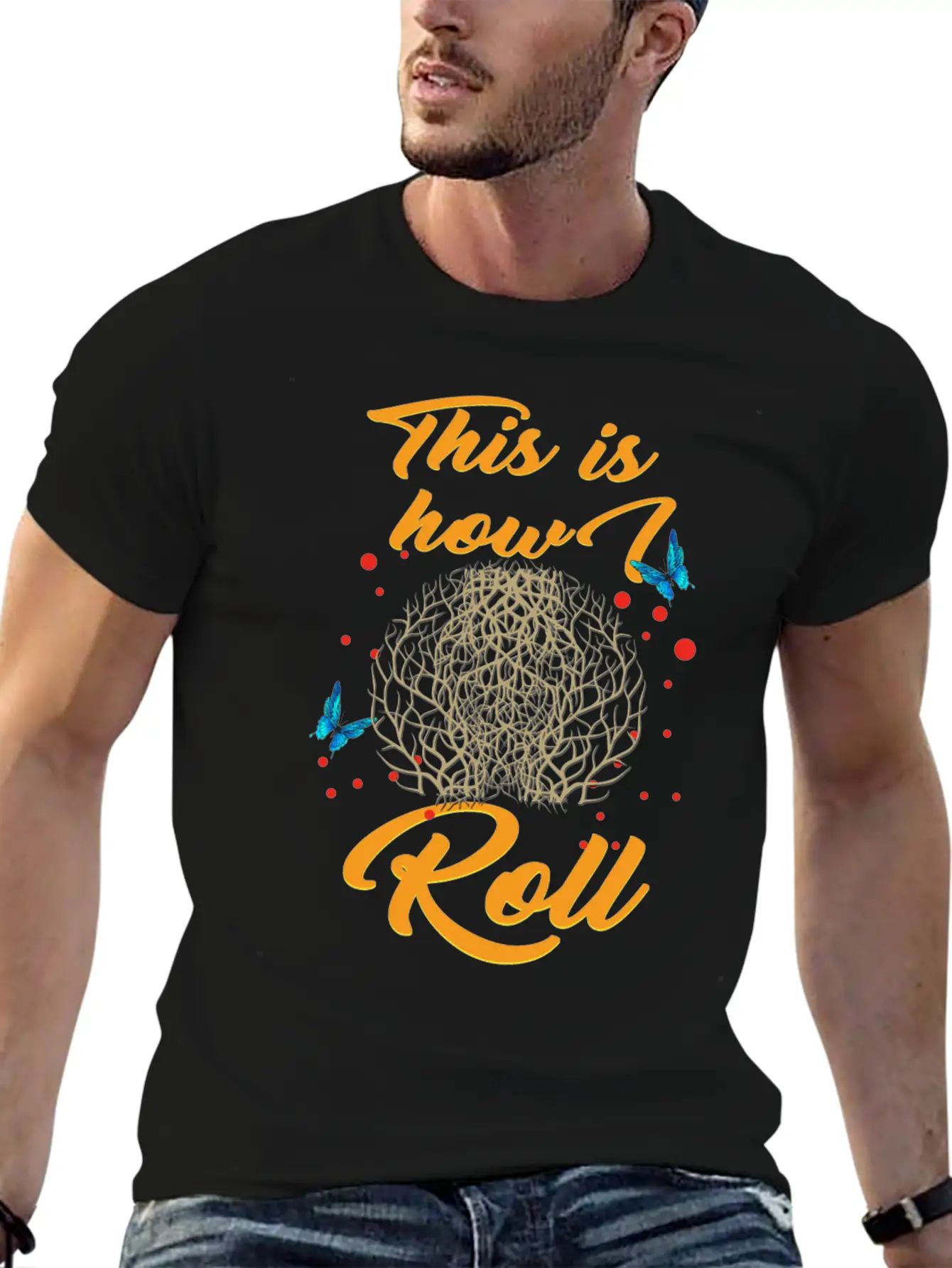 Tumbleweed Tshirt, This Is How We Roll, Desert Breathable Soft Cotton T-Shirt – Timeless Casual Look