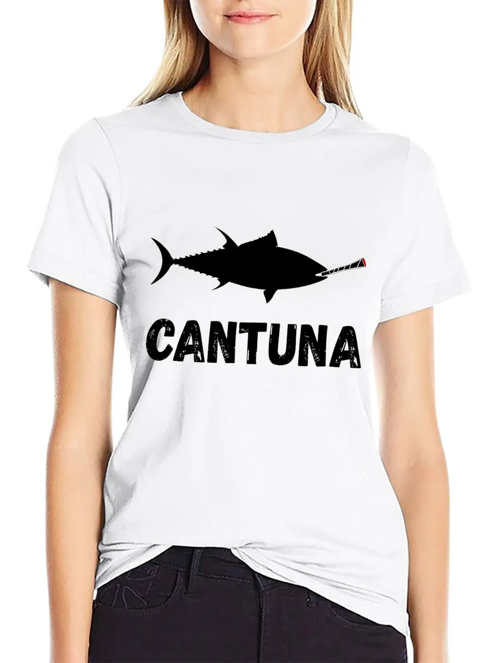 Tuna Fish Cannabis Joint Souvenir Gifts Breathable Soft Cotton T-Shirt – Timeless Casual Look