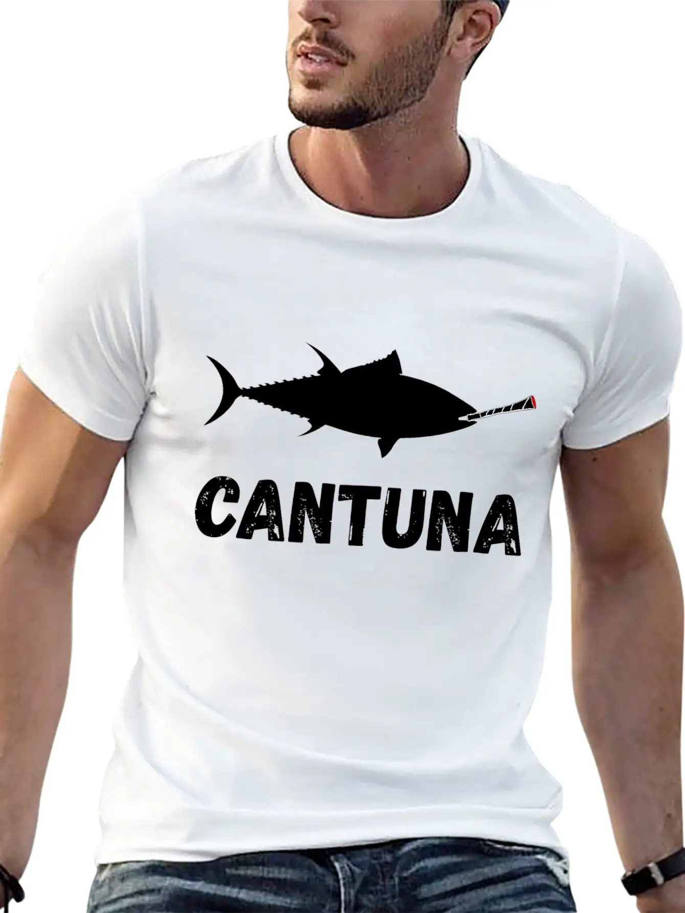 Tuna Fish Cannabis Joint Souvenir Gifts Breathable Soft Cotton T-Shirt – Timeless Casual Look