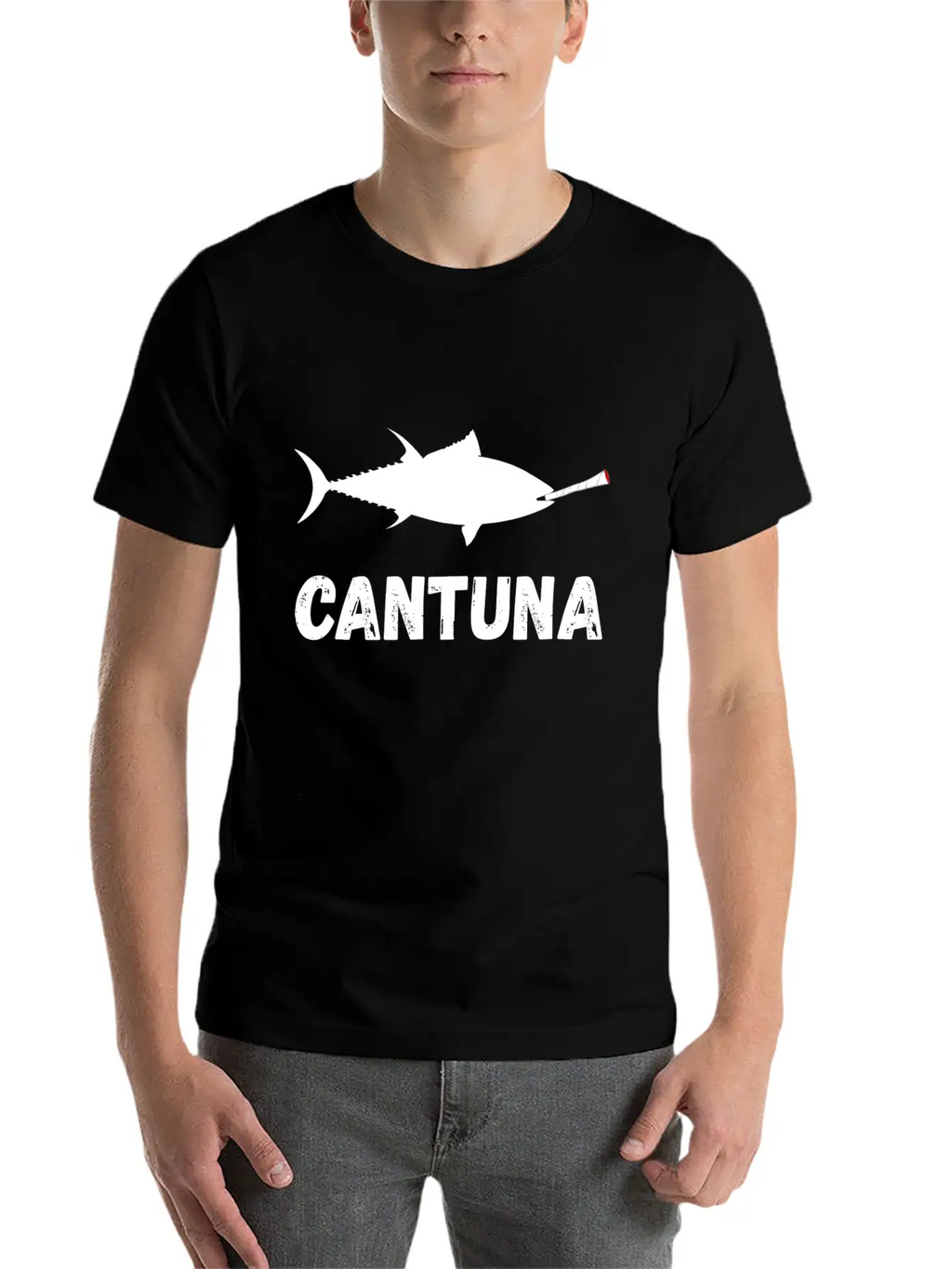 Tuna Fish Cannabis Joint Souvenir Gifts Breathable Soft Cotton T-Shirt – Timeless Casual Look