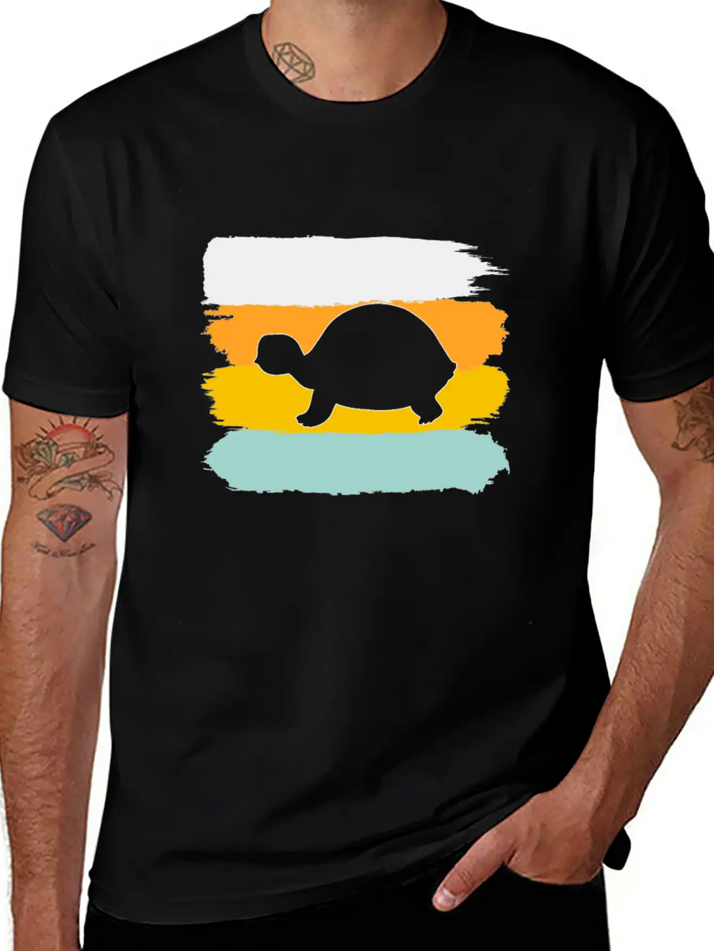 Turtle Retro Stylish Everyday T-Shirt – Unisex Basic Cotton Tee