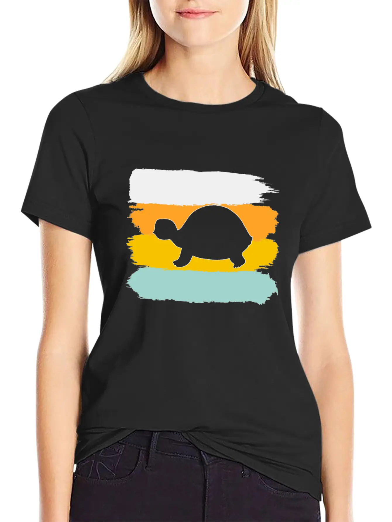 Turtle Retro Stylish Everyday T-Shirt – Unisex Basic Cotton Tee