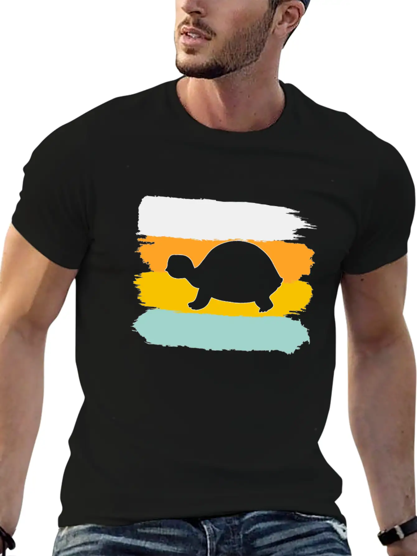 Turtle Retro Stylish Everyday T-Shirt – Unisex Basic Cotton Tee