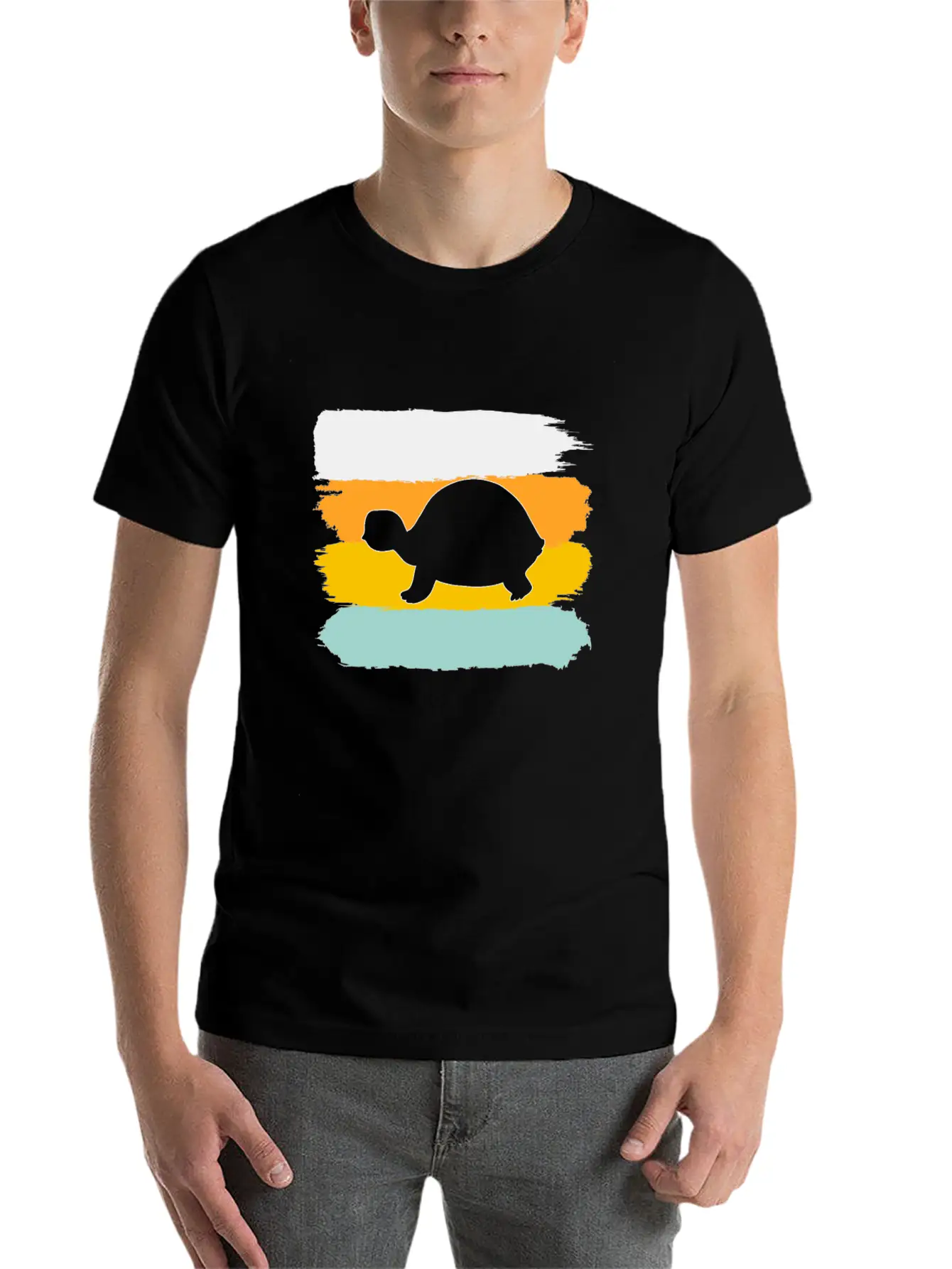 Turtle Retro Stylish Everyday T-Shirt – Unisex Basic Cotton Tee