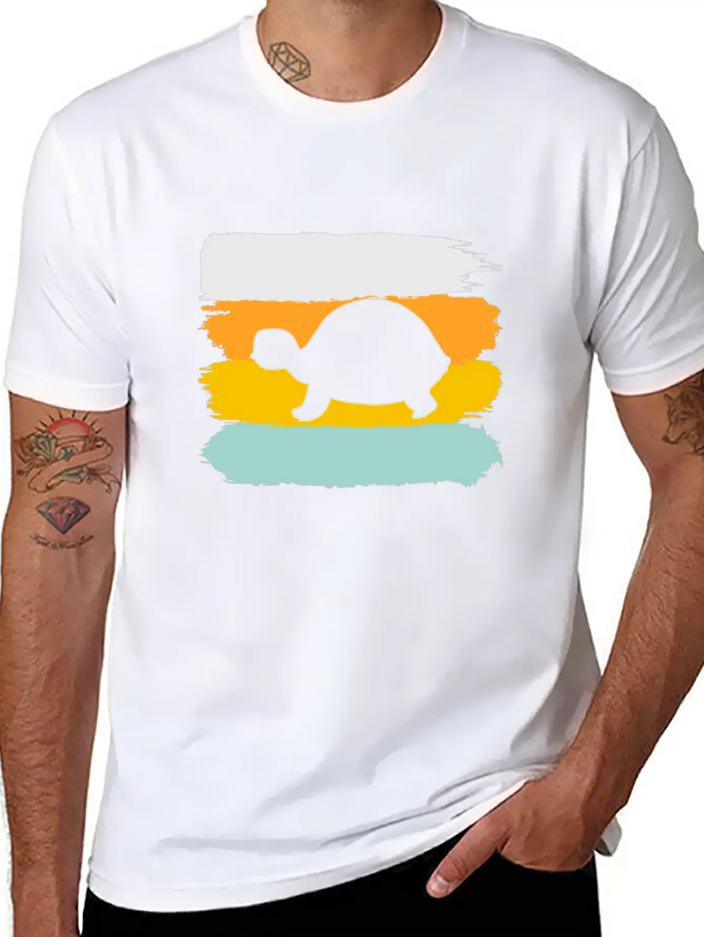 Turtle Retro Stylish Everyday T-Shirt – Unisex Basic Cotton Tee