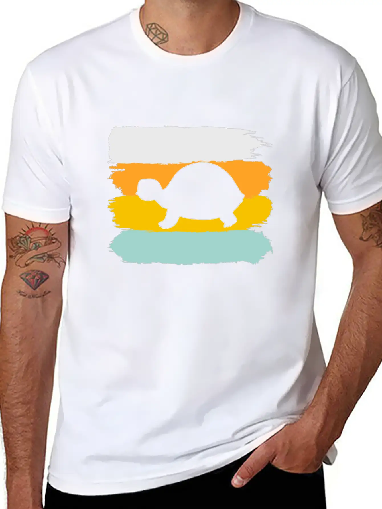 Turtle Retro Stylish Everyday T-Shirt – Unisex Basic Cotton Tee