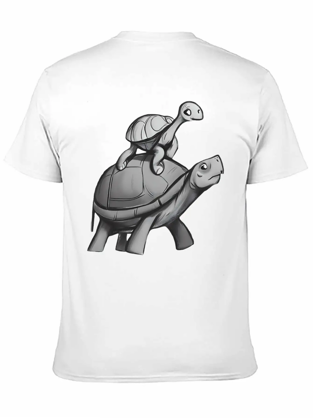 Turtle Rides On Turtle Stylish Everyday T-Shirt – Unisex Basic Cotton Tee