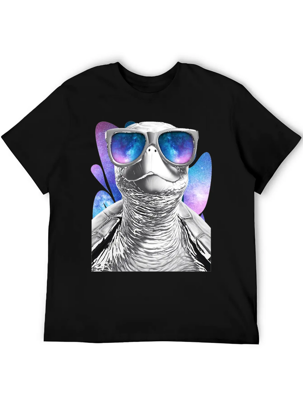 Turtle Space Glasses Vaporwave Galaxy Sunglasses Basic Graphic T-Shirt – Daily Comfort In Soft Cotton