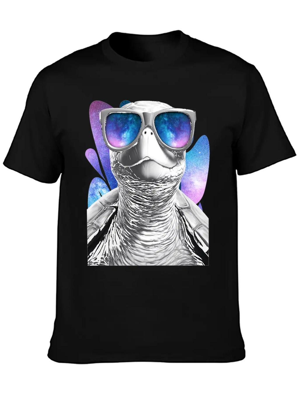 Turtle Space Glasses Vaporwave Galaxy Sunglasses Basic Graphic T-Shirt – Daily Comfort In Soft Cotton
