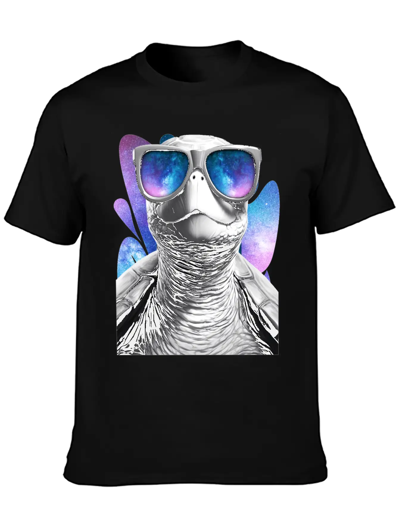 Turtle Space Glasses Vaporwave Galaxy Sunglasses Basic Graphic T-Shirt – Daily Comfort In Soft Cotton
