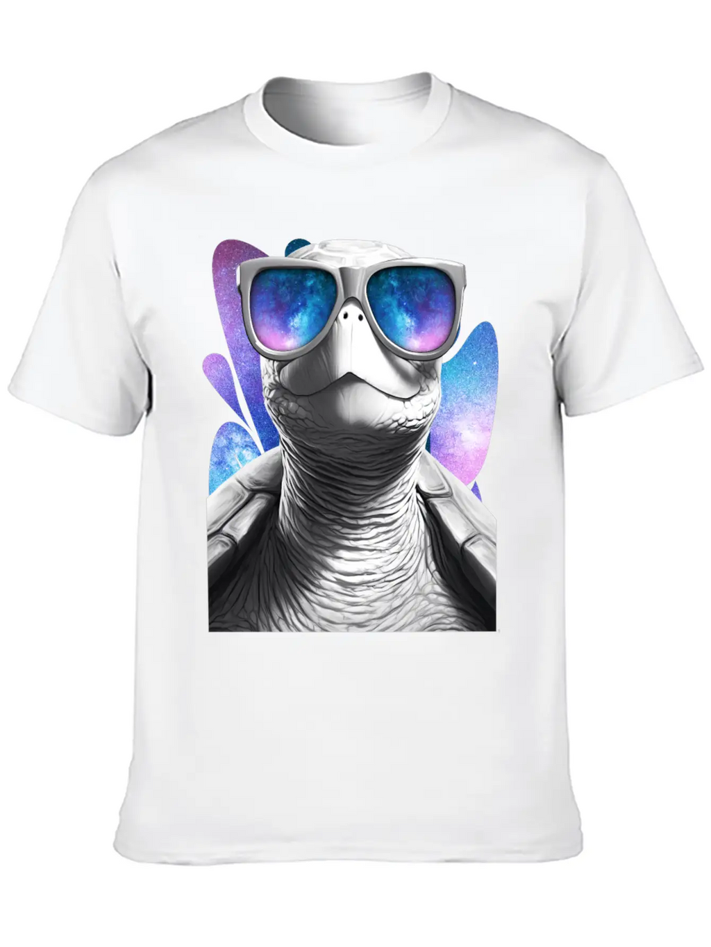 Turtle Space Glasses Vaporwave Galaxy Sunglasses Basic Graphic T-Shirt – Daily Comfort In Soft Cotton