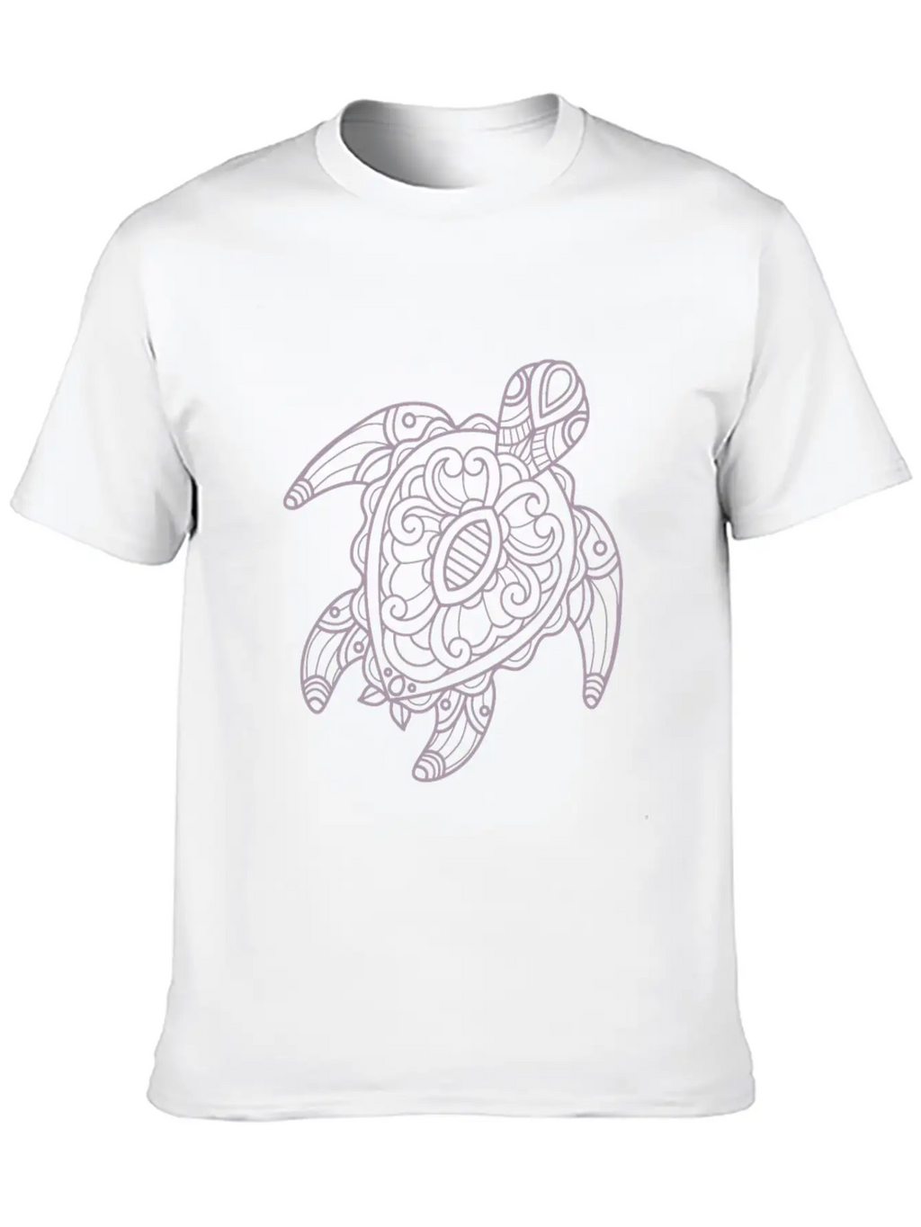 Turtle Tribal Art Drawing Stylish Everyday T-Shirt – Unisex Basic Cotton Tee