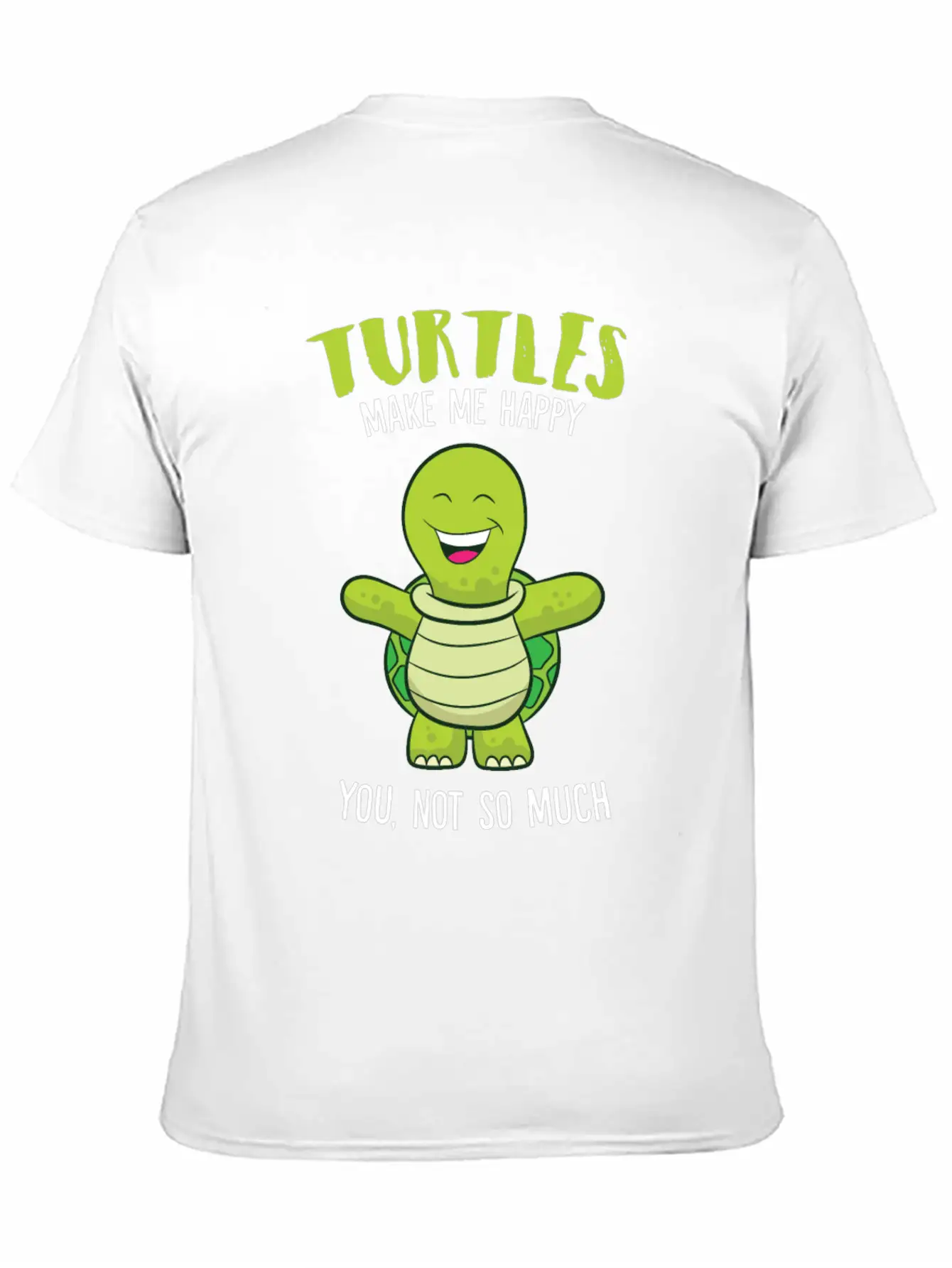 Turtles Make Me Happy Funny Turtle Relaxed Everyday Tee – Lightweight And Durable Cotton