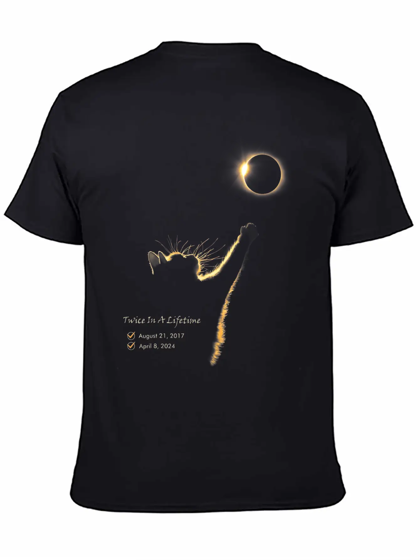 Twice In A Lifetime Total Solar Eclipse 2024 Timeless Short Sleeve Tee – Comfy And Minimalist Design