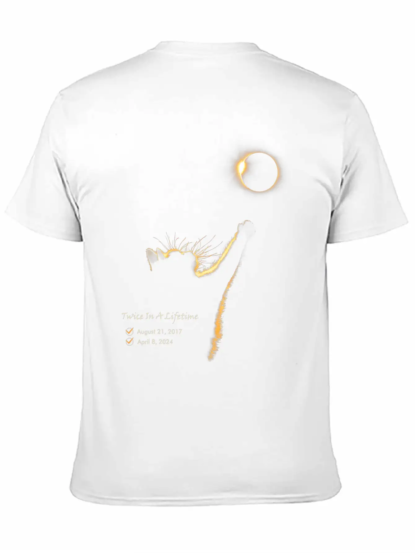 Twice In A Lifetime Total Solar Eclipse 2024 Timeless Short Sleeve Tee – Comfy And Minimalist Design