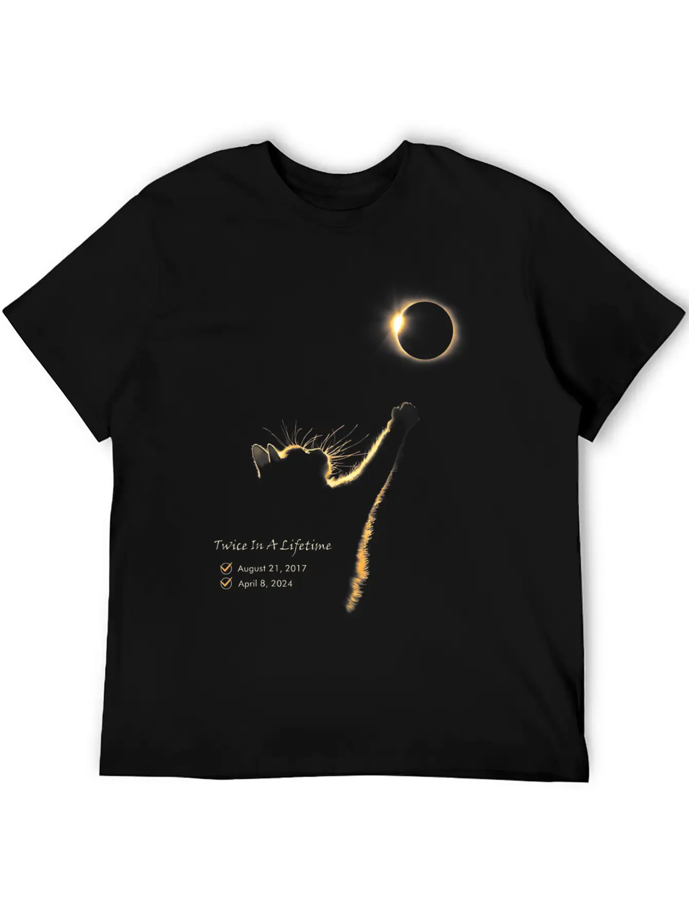 Twice In A Lifetime Total Solar Eclipse 2024 Timeless Short Sleeve Tee – Comfy And Minimalist Design