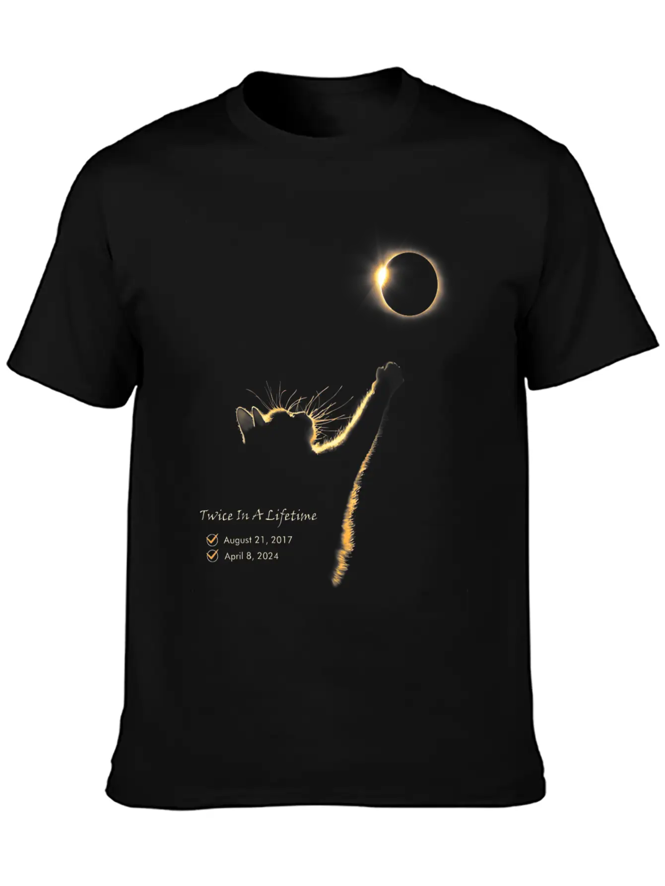 Twice In A Lifetime Total Solar Eclipse 2024 Timeless Short Sleeve Tee – Comfy And Minimalist Design