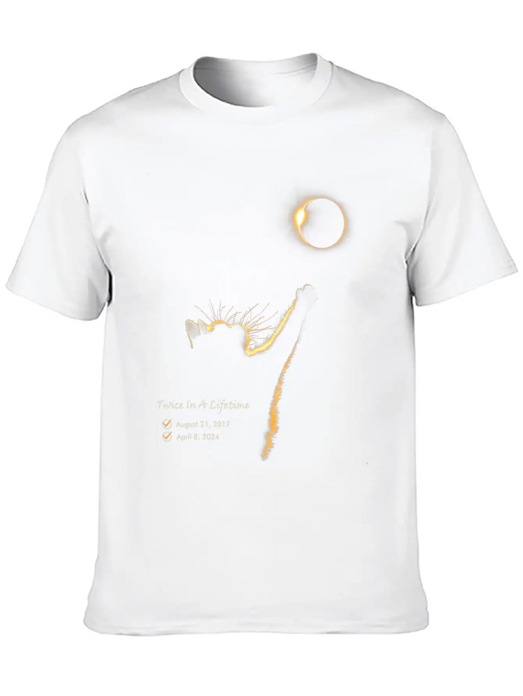 Twice In A Lifetime Total Solar Eclipse 2024 Timeless Short Sleeve Tee – Comfy And Minimalist Design
