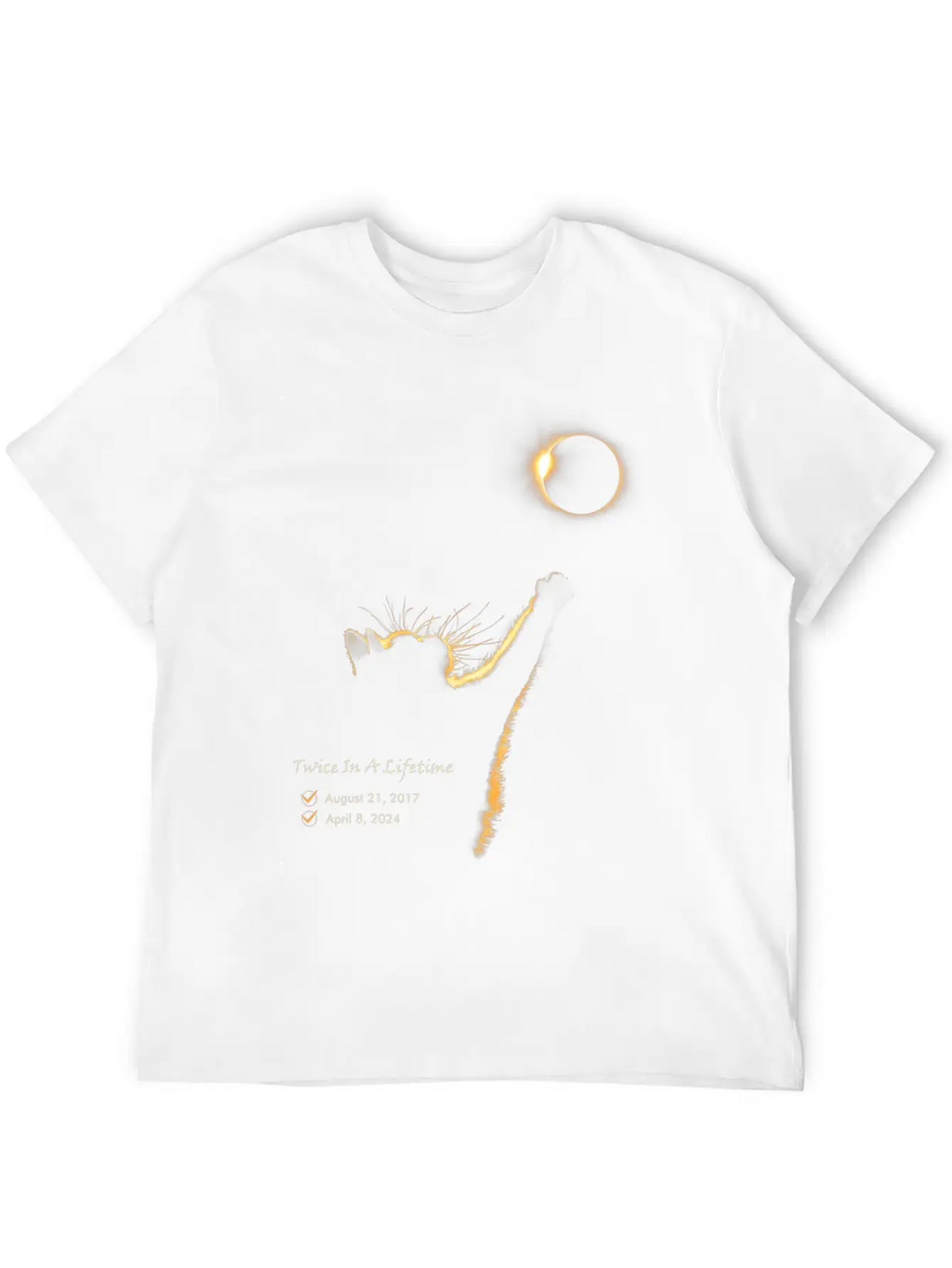 Twice In A Lifetime Total Solar Eclipse 2024 Timeless Short Sleeve Tee – Comfy And Minimalist Design