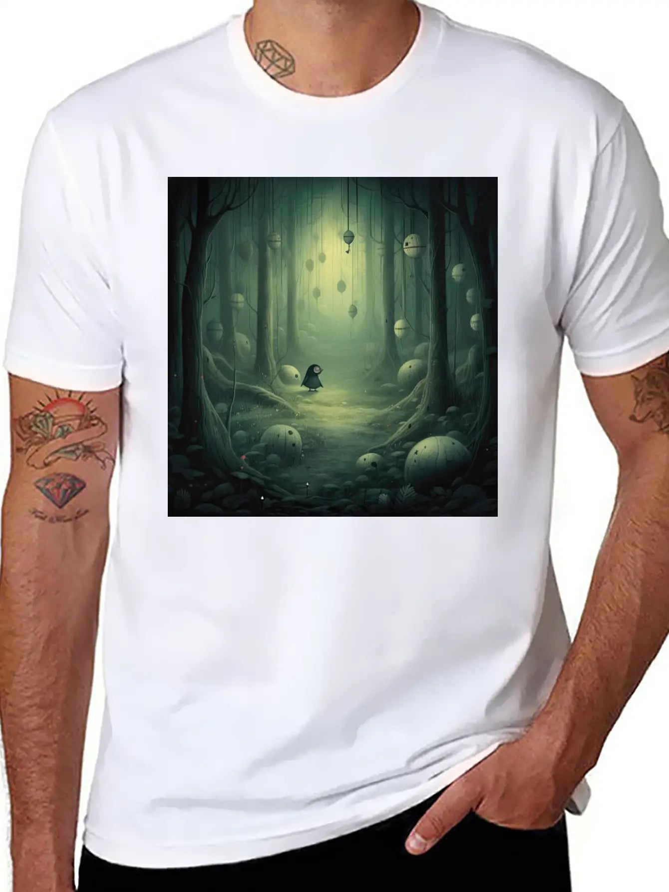 Twilight Enigma: Mystical Beings Of The Dusk Essential Cotton Tee For Daily Outfits – Unisex Style