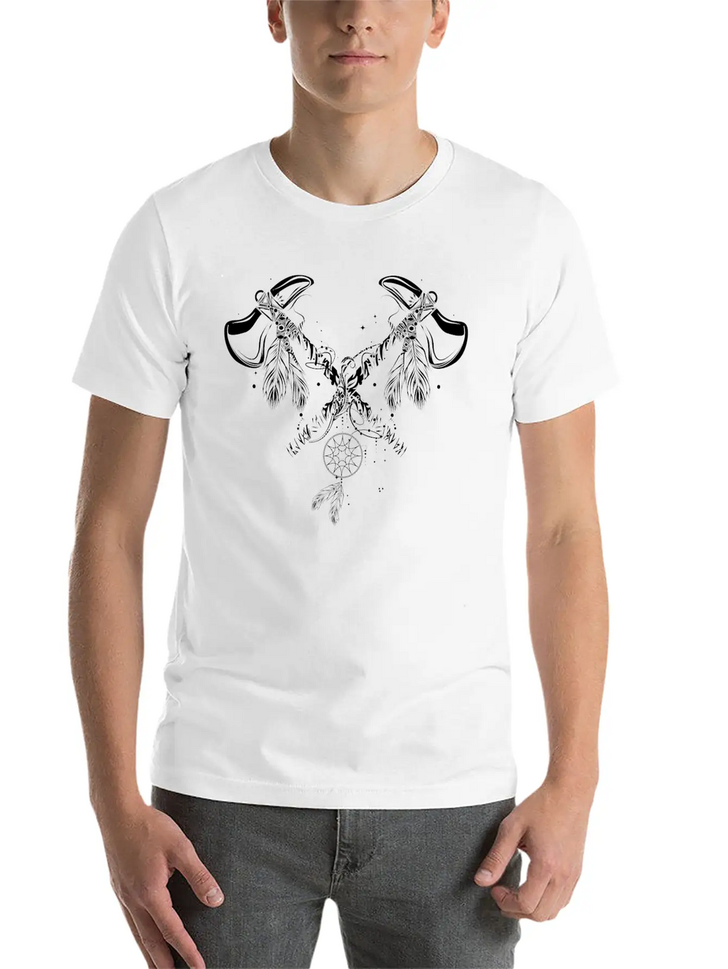 Two Crossed Tomahawks Basic Graphic T-Shirt – Daily Comfort In Soft Cotton