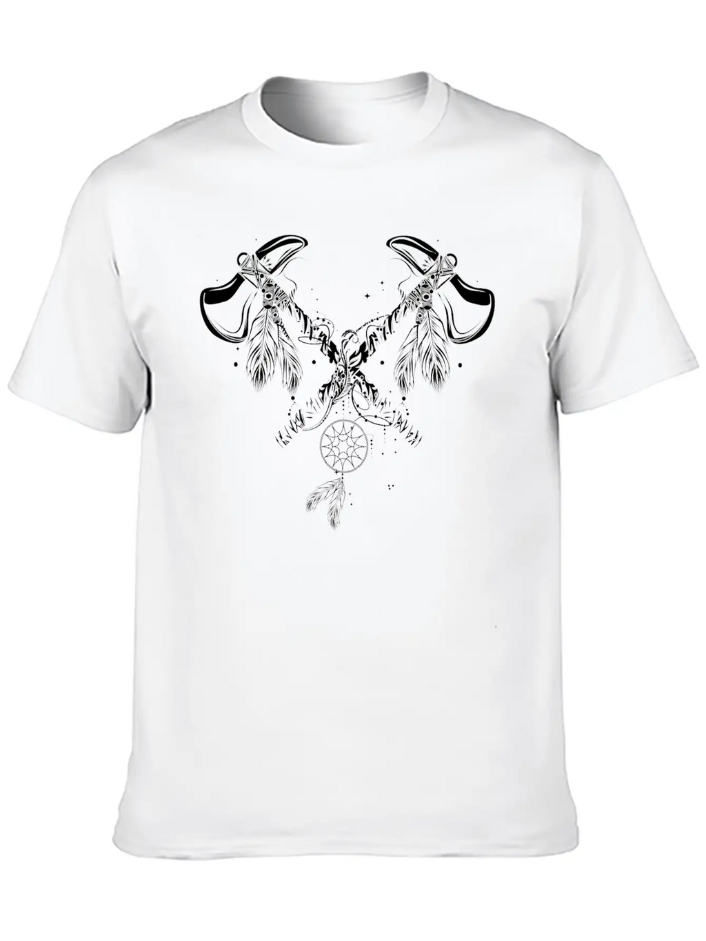 Two Crossed Tomahawks Basic Graphic T-Shirt – Daily Comfort In Soft Cotton