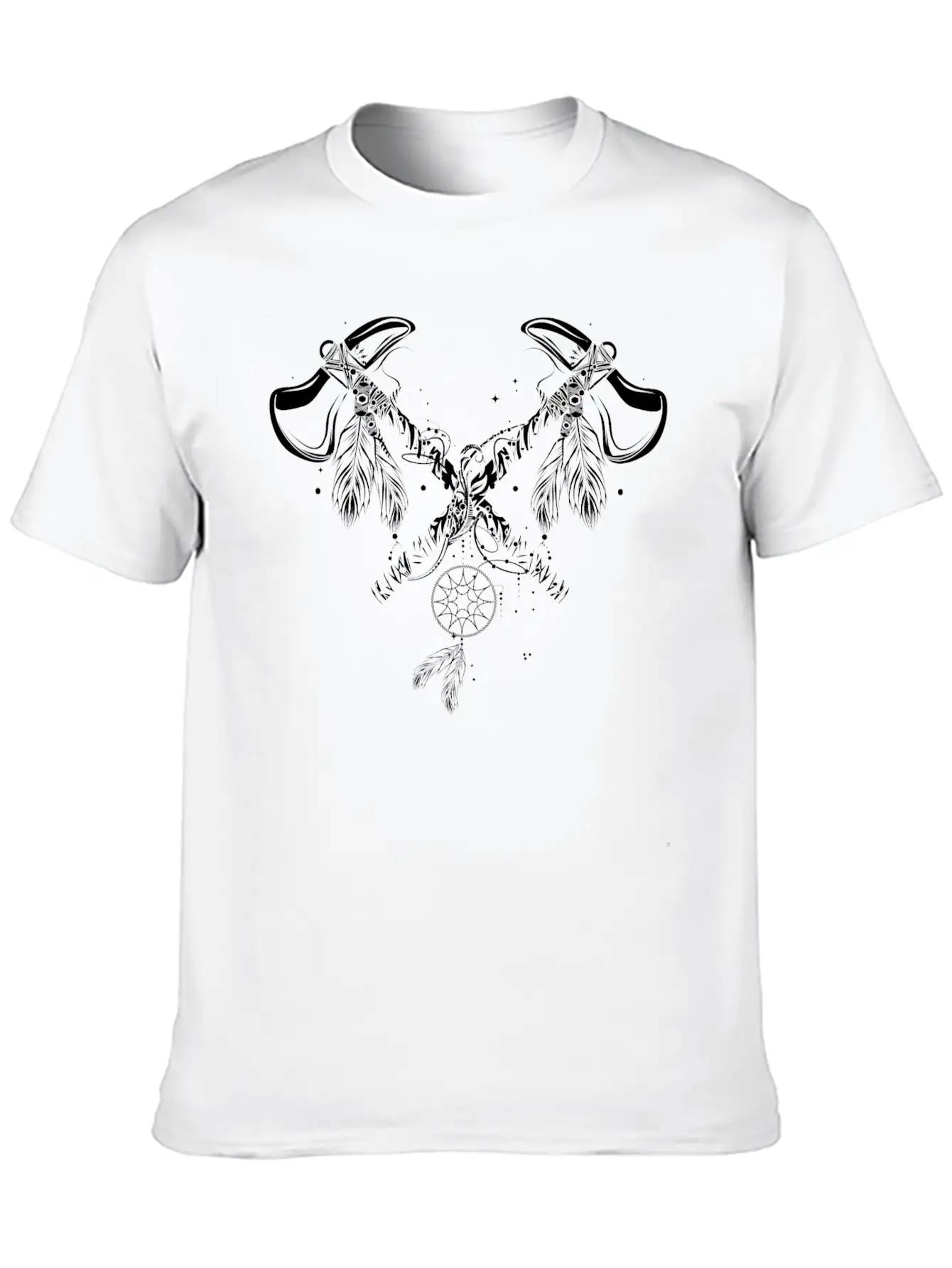 Two Crossed Tomahawks Basic Graphic T-Shirt – Daily Comfort In Soft Cotton