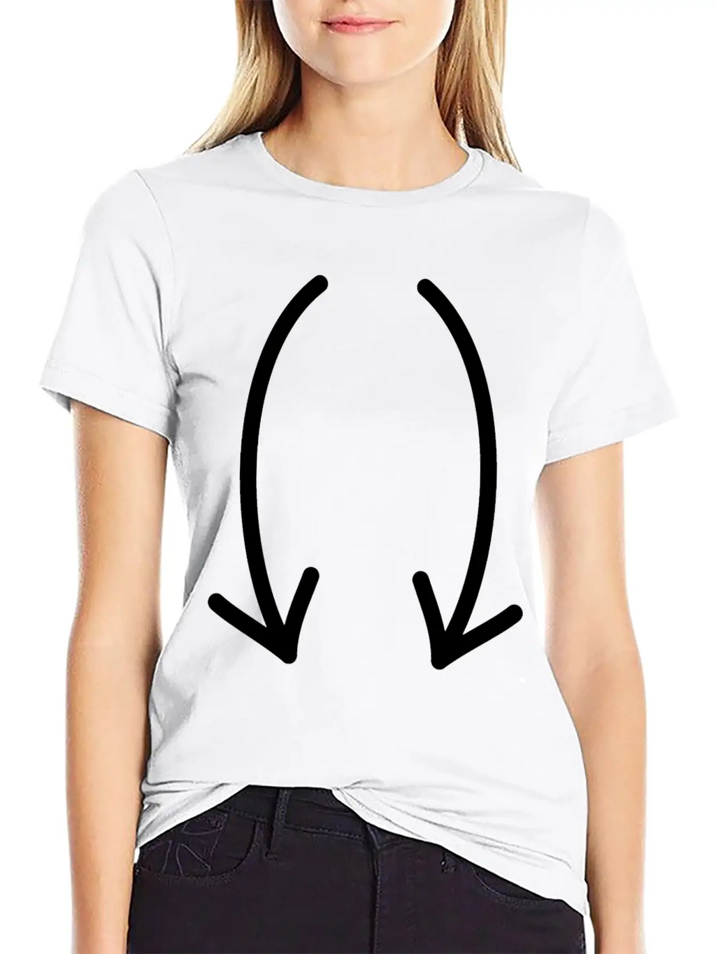 Two Down Arrows Timeless Short Sleeve Tee – Comfy And Minimalist Design