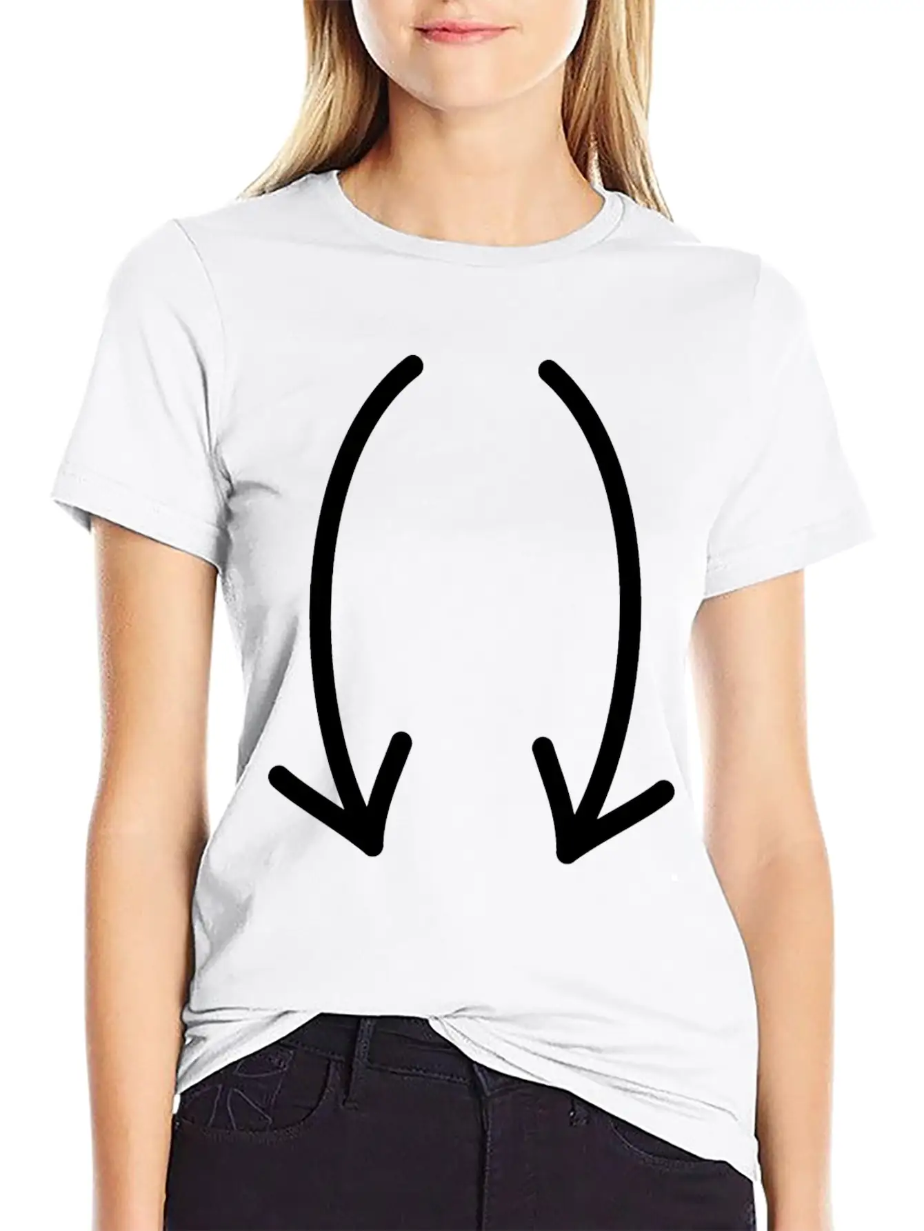Two Down Arrows Timeless Short Sleeve Tee – Comfy And Minimalist Design