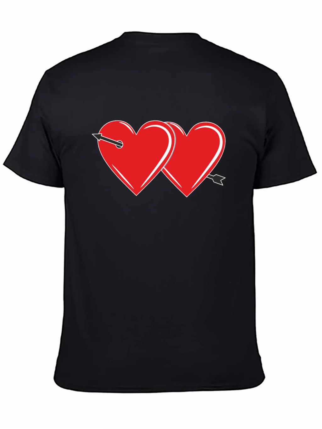 TWO HEARTS WITH ARROW Breathable Graphic T-Shirt – Perfect For Casual Days