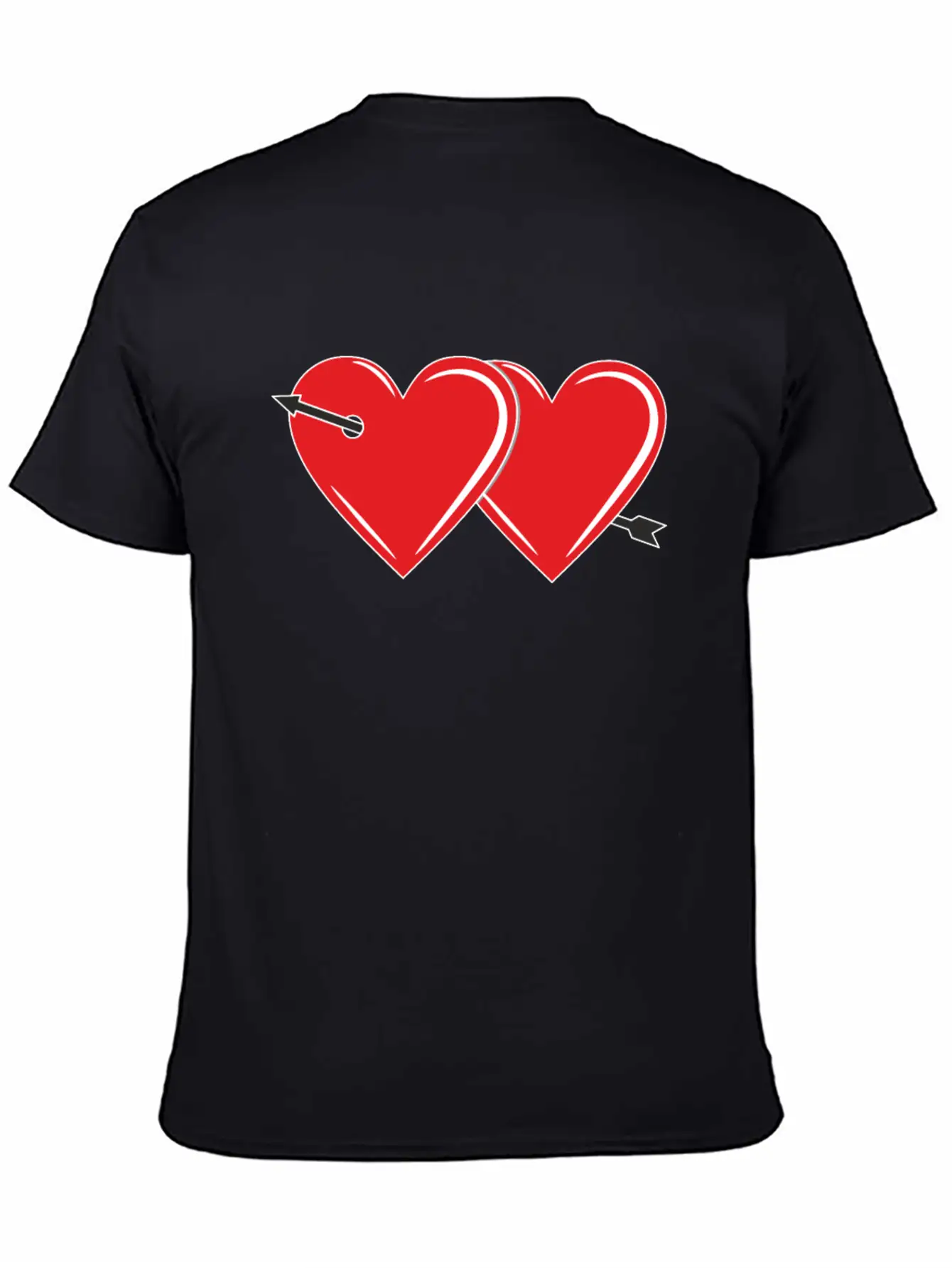 TWO HEARTS WITH ARROW Breathable Graphic T-Shirt – Perfect For Casual Days