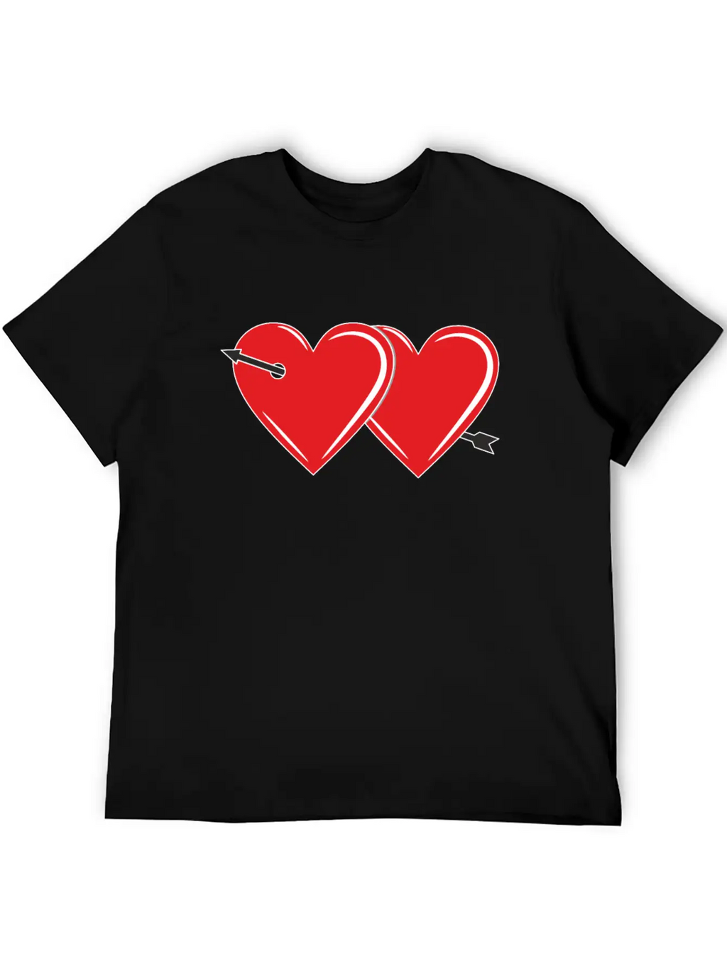 TWO HEARTS WITH ARROW Breathable Graphic T-Shirt – Perfect For Casual Days