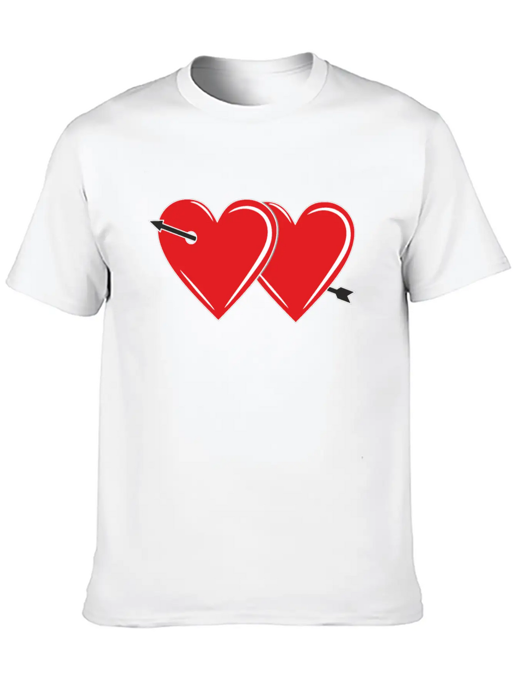 TWO HEARTS WITH ARROW Breathable Graphic T-Shirt – Perfect For Casual Days
