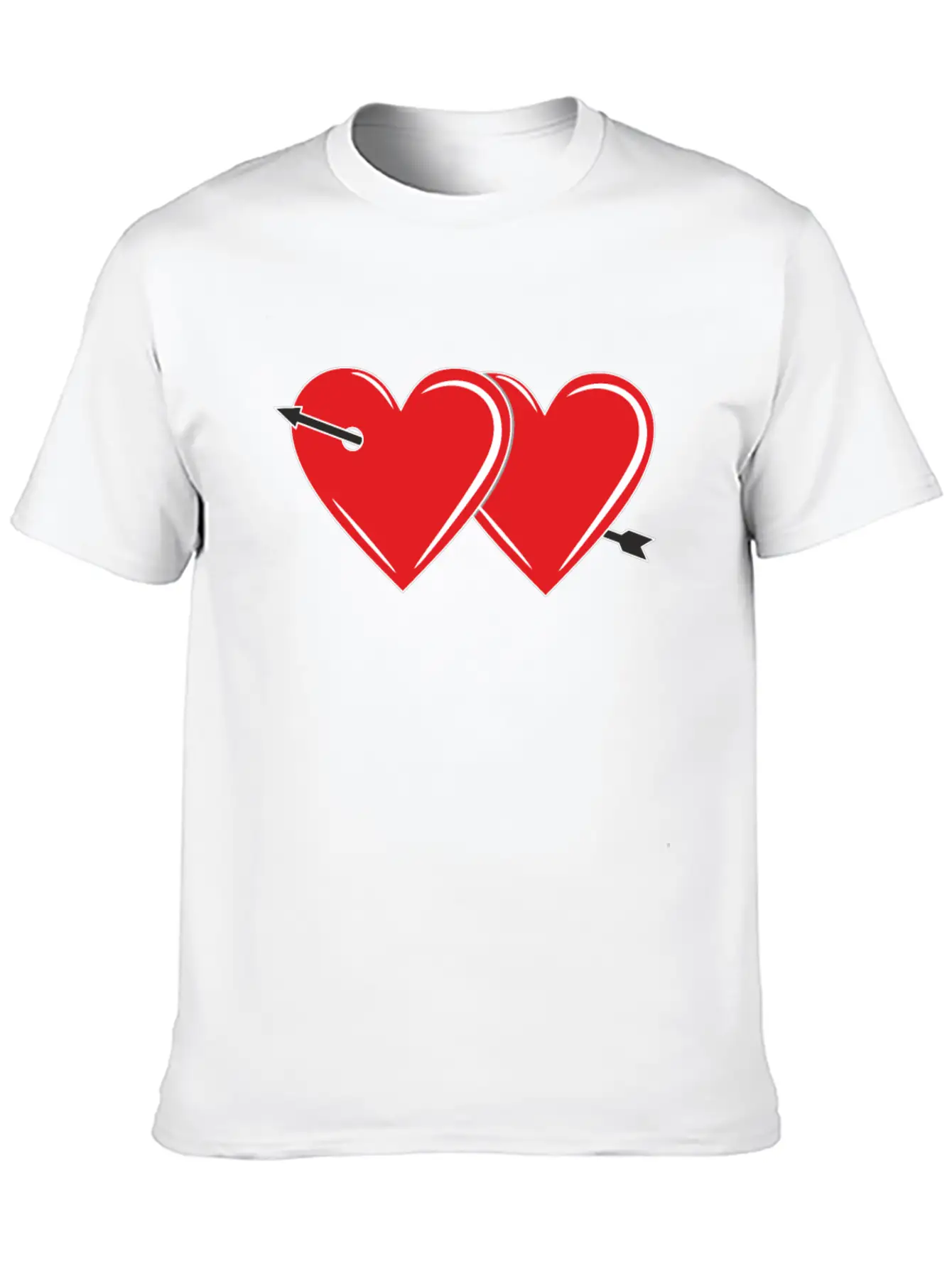 TWO HEARTS WITH ARROW Breathable Graphic T-Shirt – Perfect For Casual Days