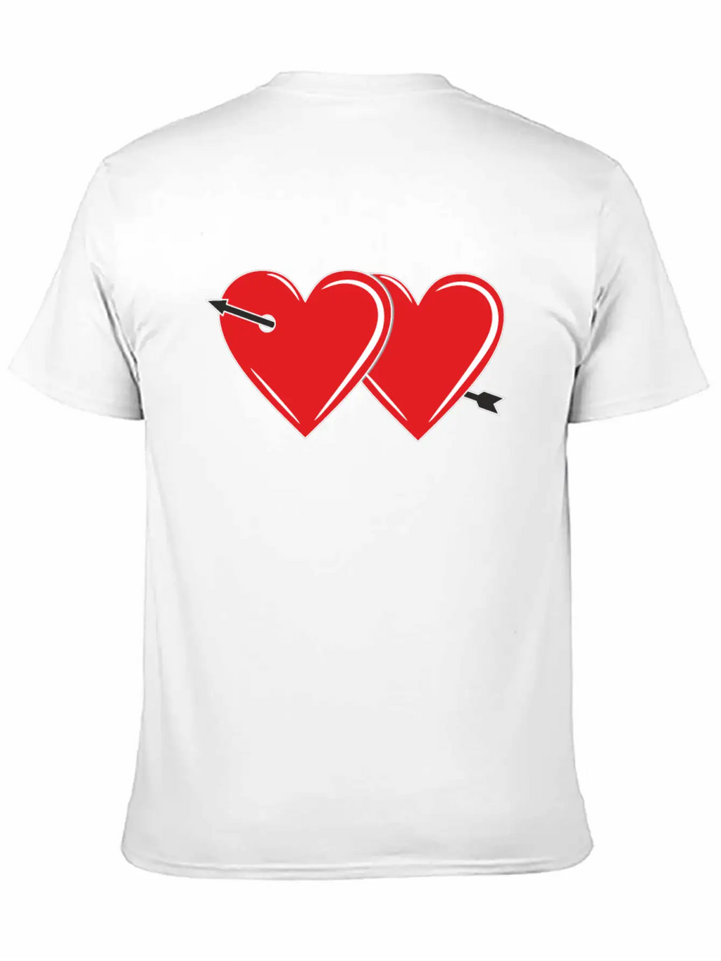 TWO HEARTS WITH ARROW Breathable Graphic T-Shirt – Perfect For Casual Days