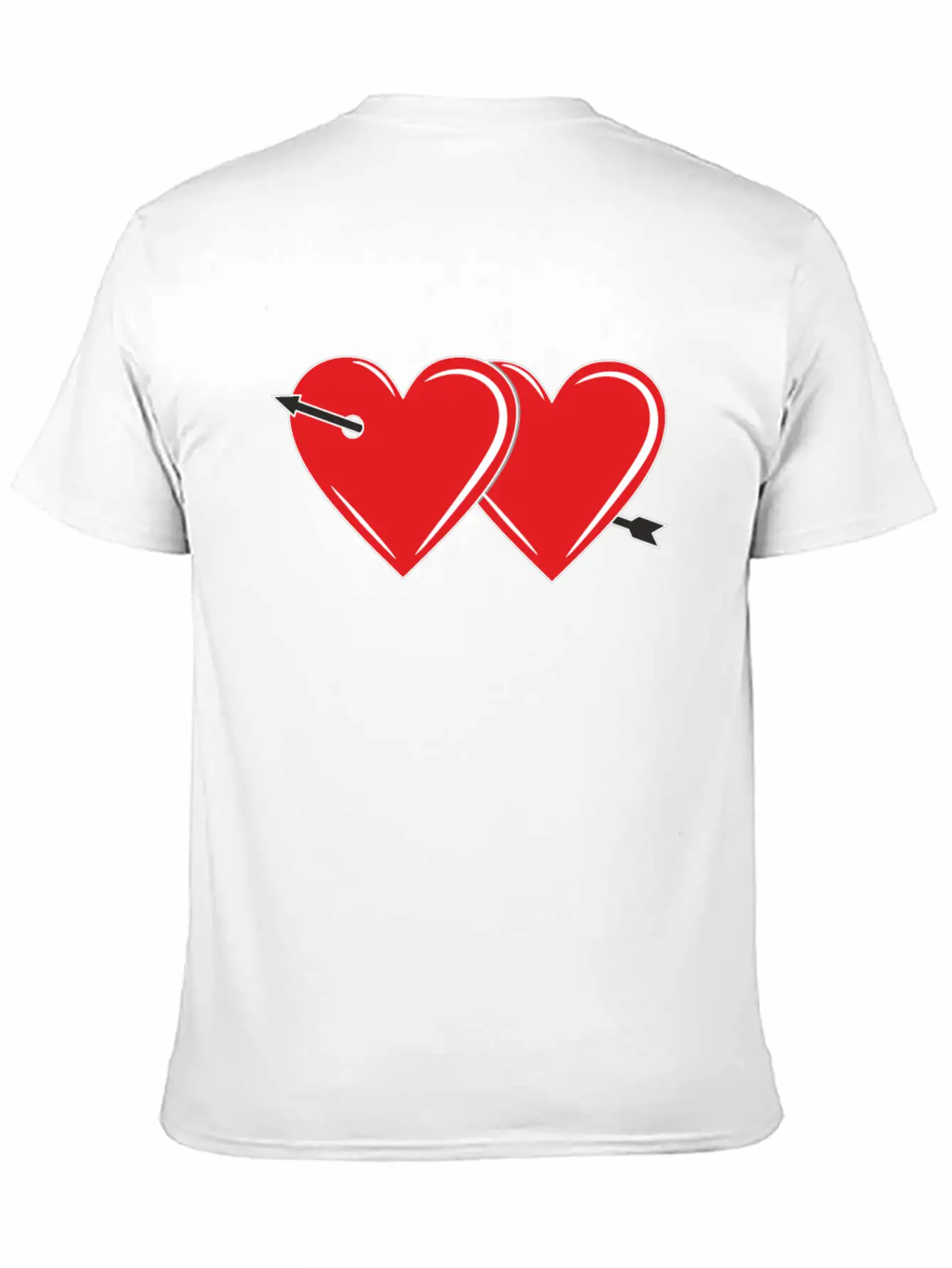 TWO HEARTS WITH ARROW Breathable Graphic T-Shirt – Perfect For Casual Days