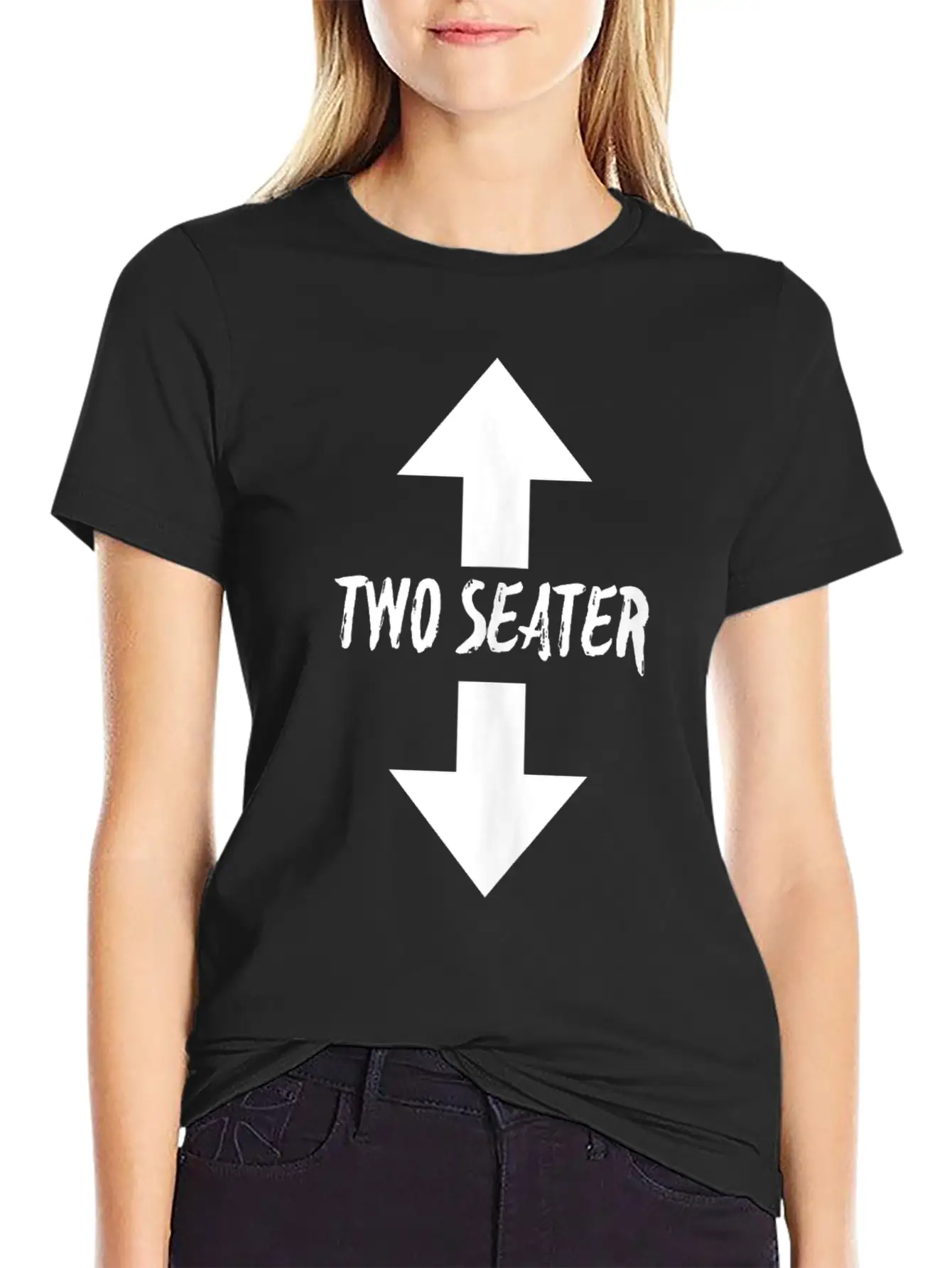 Two Seater Arrow Naughty Dad Joke Gift Breathable Soft Cotton T-Shirt – Timeless Casual Look