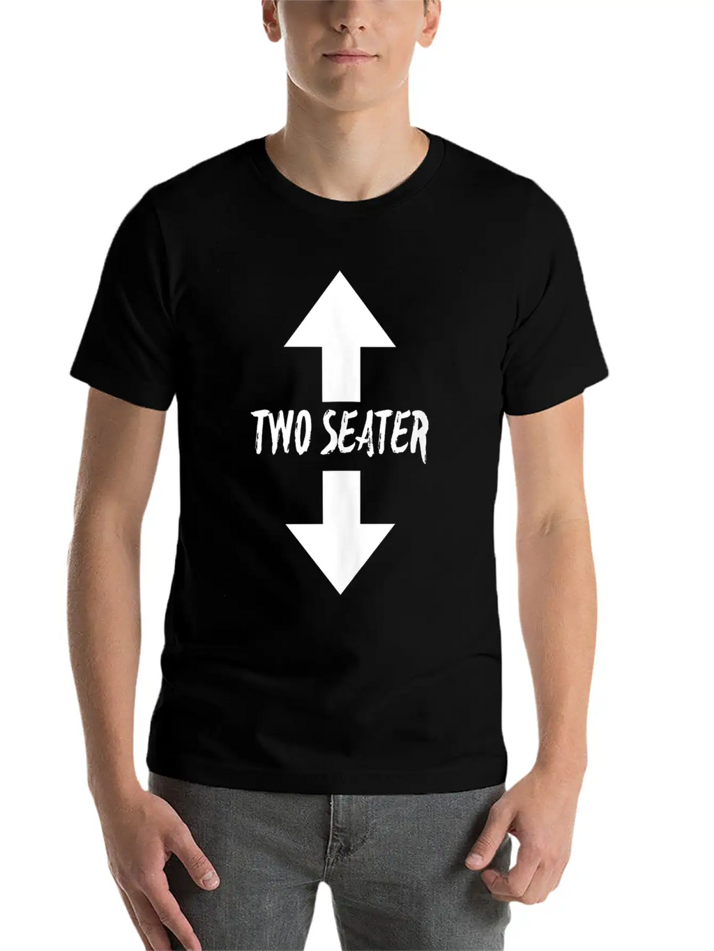 Two Seater Arrow Naughty Dad Joke Gift Breathable Soft Cotton T-Shirt – Timeless Casual Look