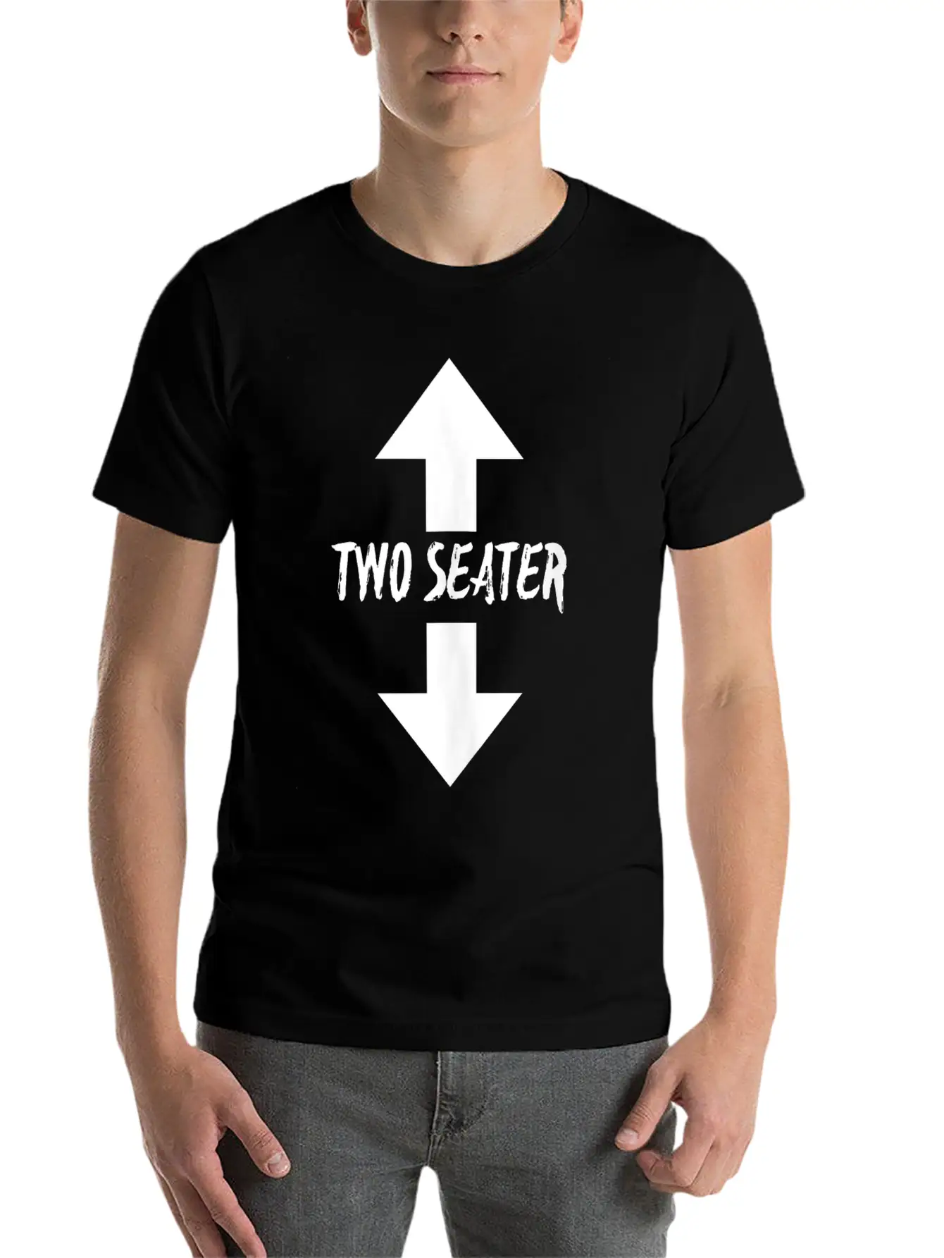 Two Seater Arrow Naughty Dad Joke Gift Breathable Soft Cotton T-Shirt – Timeless Casual Look