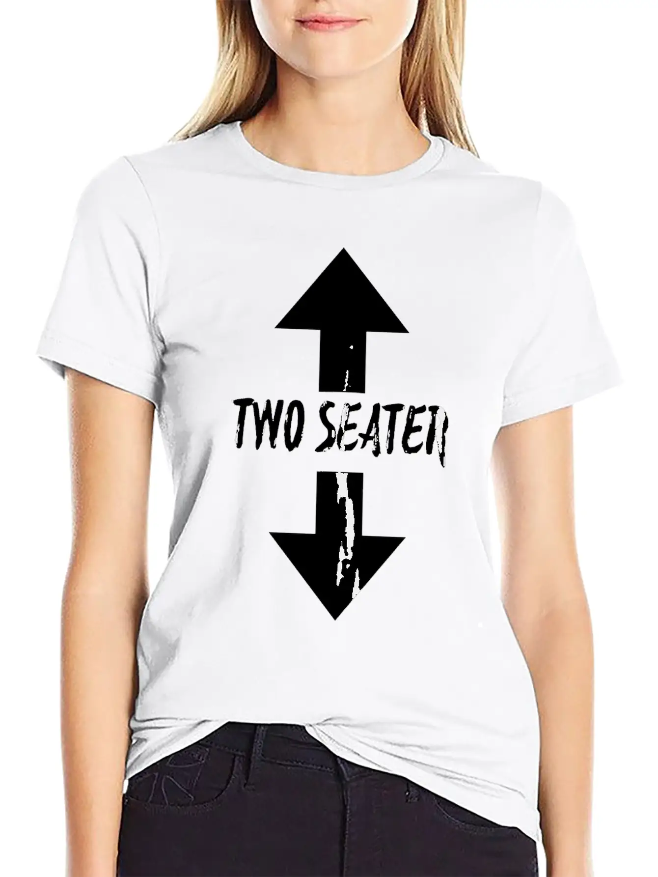 Two Seater Arrow Naughty Dad Joke Gift Breathable Soft Cotton T-Shirt – Timeless Casual Look