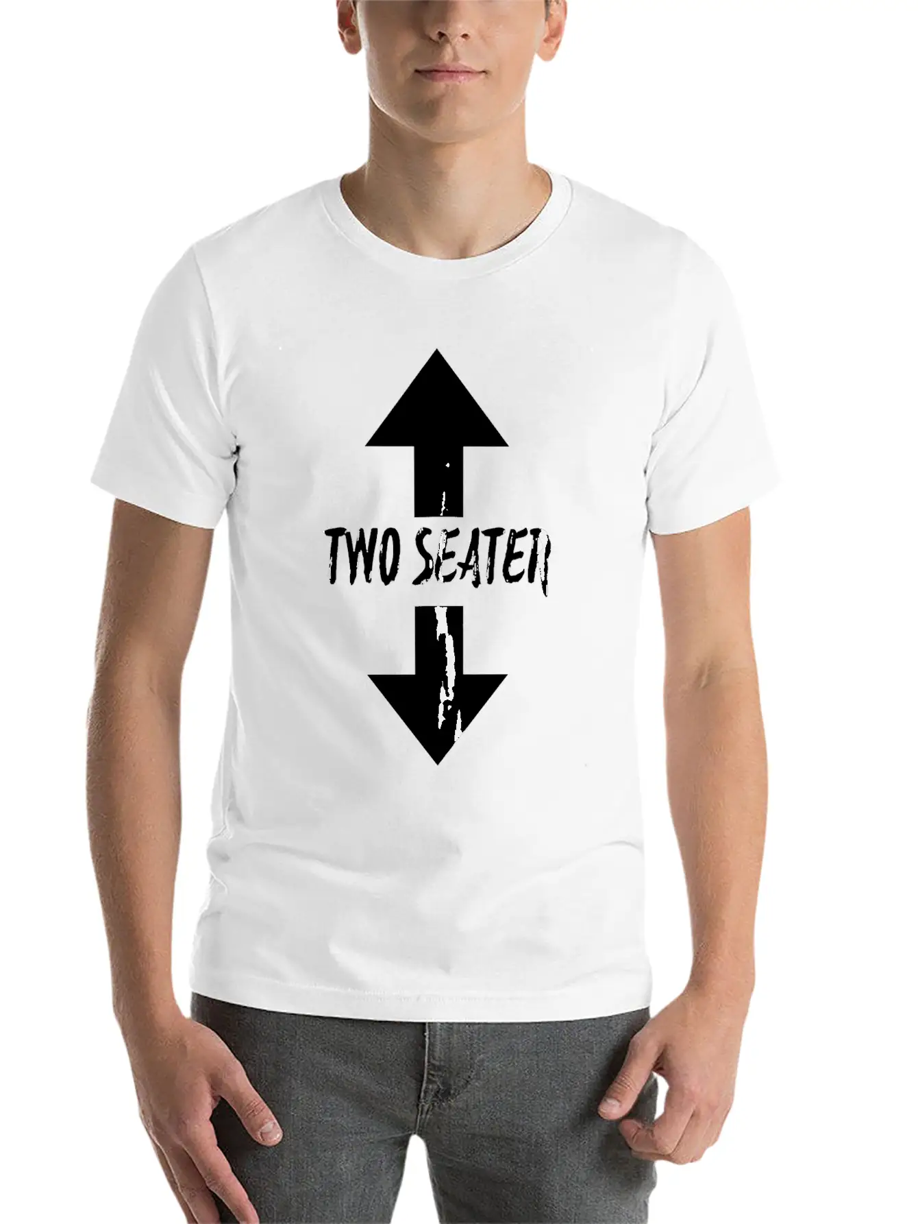 Two Seater Arrow Naughty Dad Joke Gift Breathable Soft Cotton T-Shirt – Timeless Casual Look