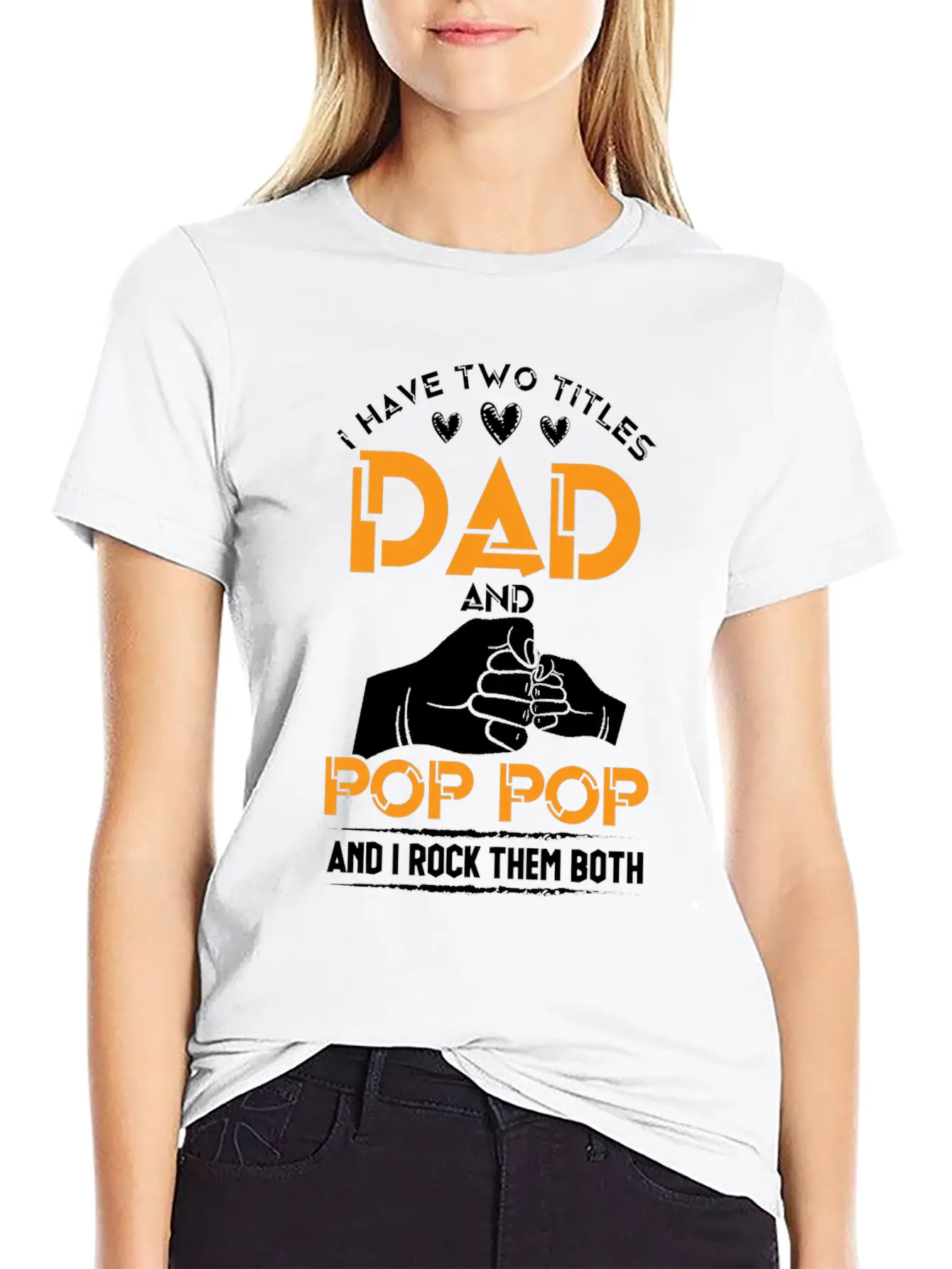 Two Titles Dad And Pop Pop Grandpa Father's Day Stylish Everyday T-Shirt – Unisex Basic Cotton Tee