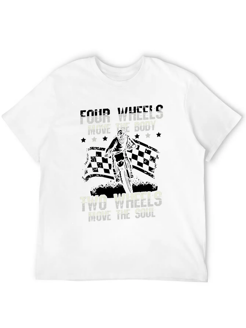 Two Wheels Move Your Soul | Bikers Gift Breathable Soft Cotton T-Shirt – Timeless Casual Look
