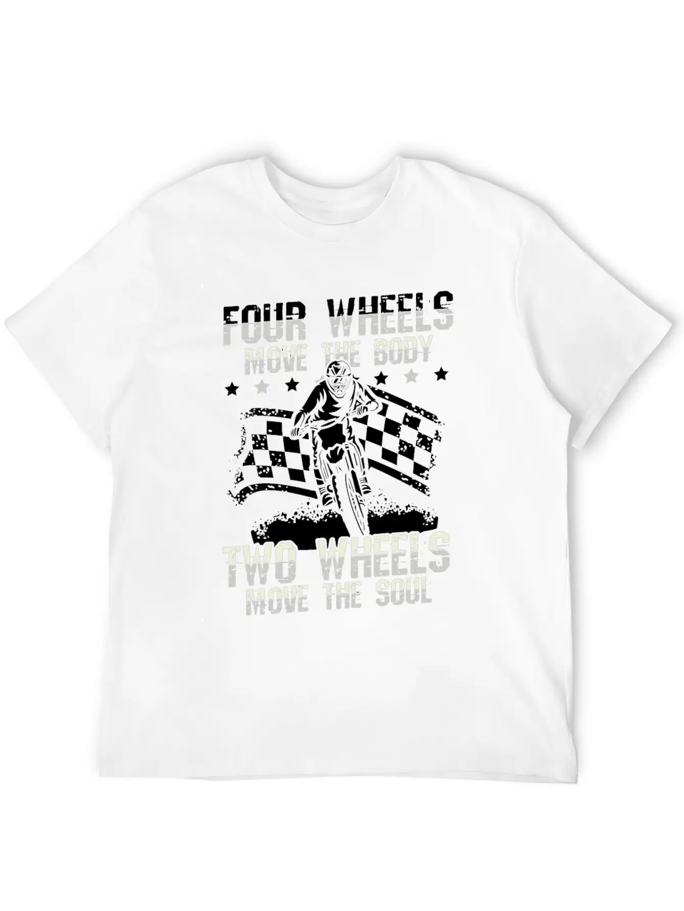 Two Wheels Move Your Soul | Bikers Gift Breathable Soft Cotton T-Shirt – Timeless Casual Look