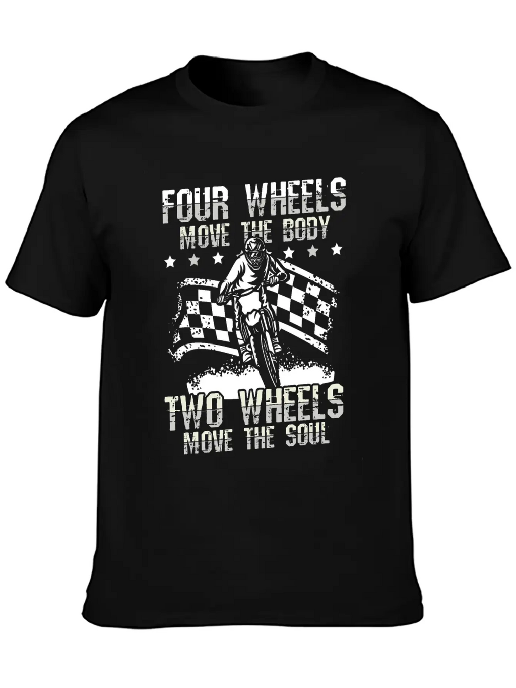 Two Wheels Move Your Soul | Bikers Gift Breathable Soft Cotton T-Shirt – Timeless Casual Look