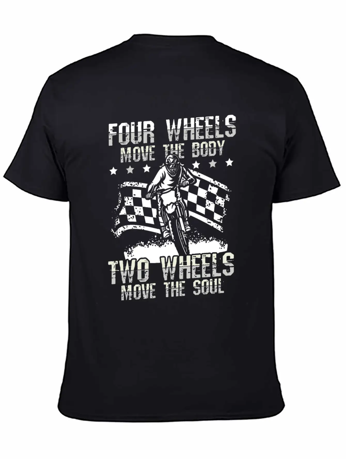 Two Wheels Move Your Soul | Bikers Gift Breathable Soft Cotton T-Shirt – Timeless Casual Look
