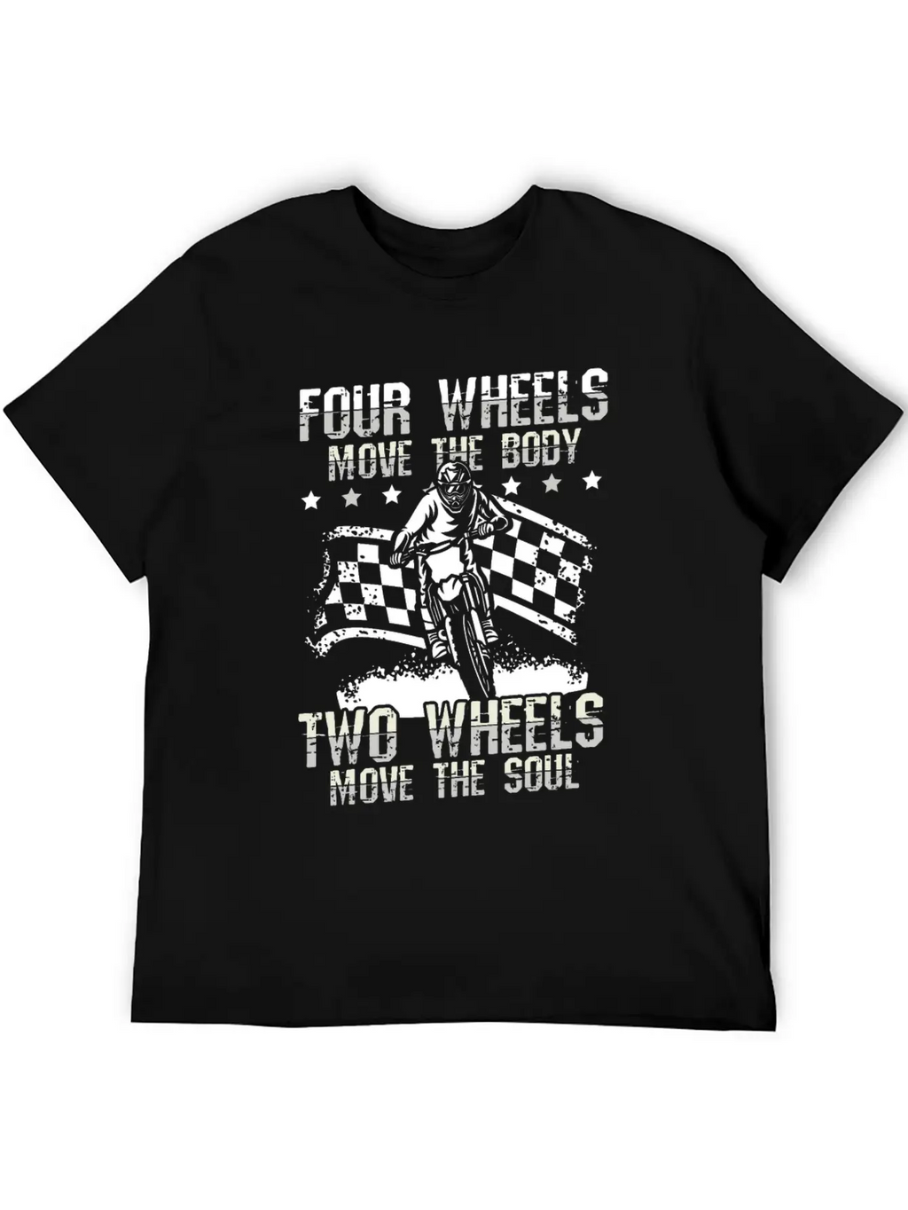Two Wheels Move Your Soul | Bikers Gift Breathable Soft Cotton T-Shirt – Timeless Casual Look