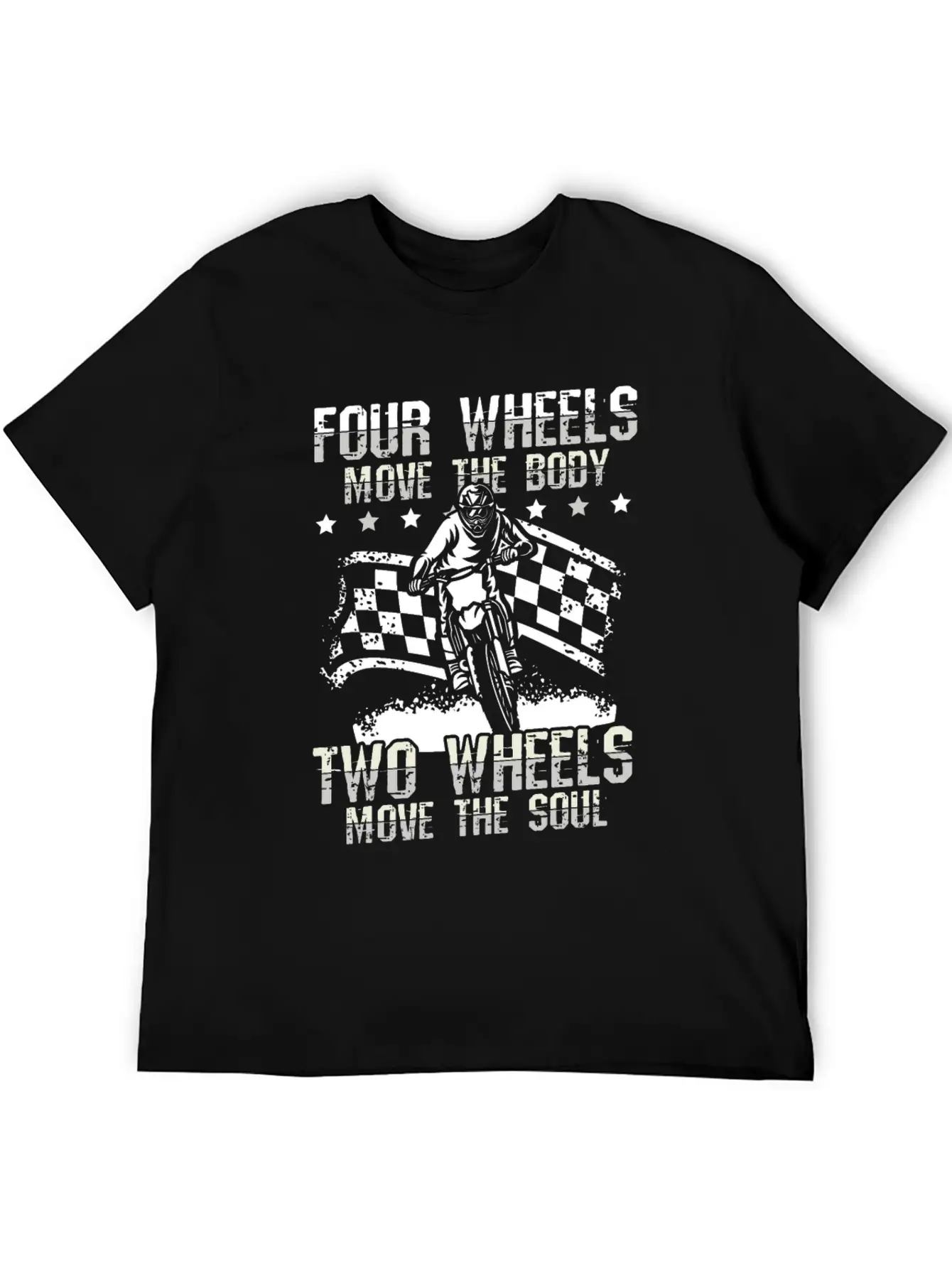 Two Wheels Move Your Soul | Bikers Gift Breathable Soft Cotton T-Shirt – Timeless Casual Look