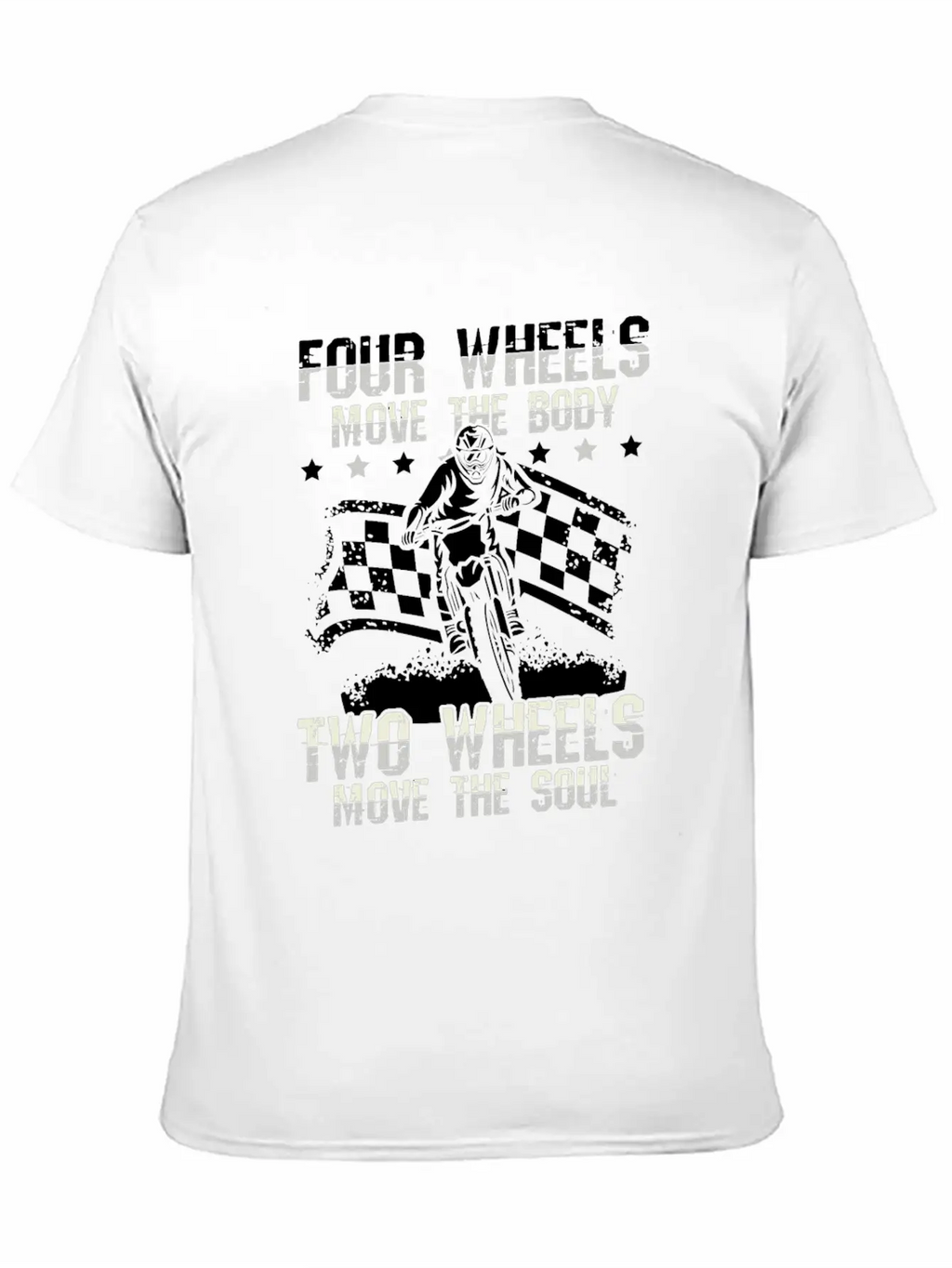 Two Wheels Move Your Soul | Bikers Gift Breathable Soft Cotton T-Shirt – Timeless Casual Look