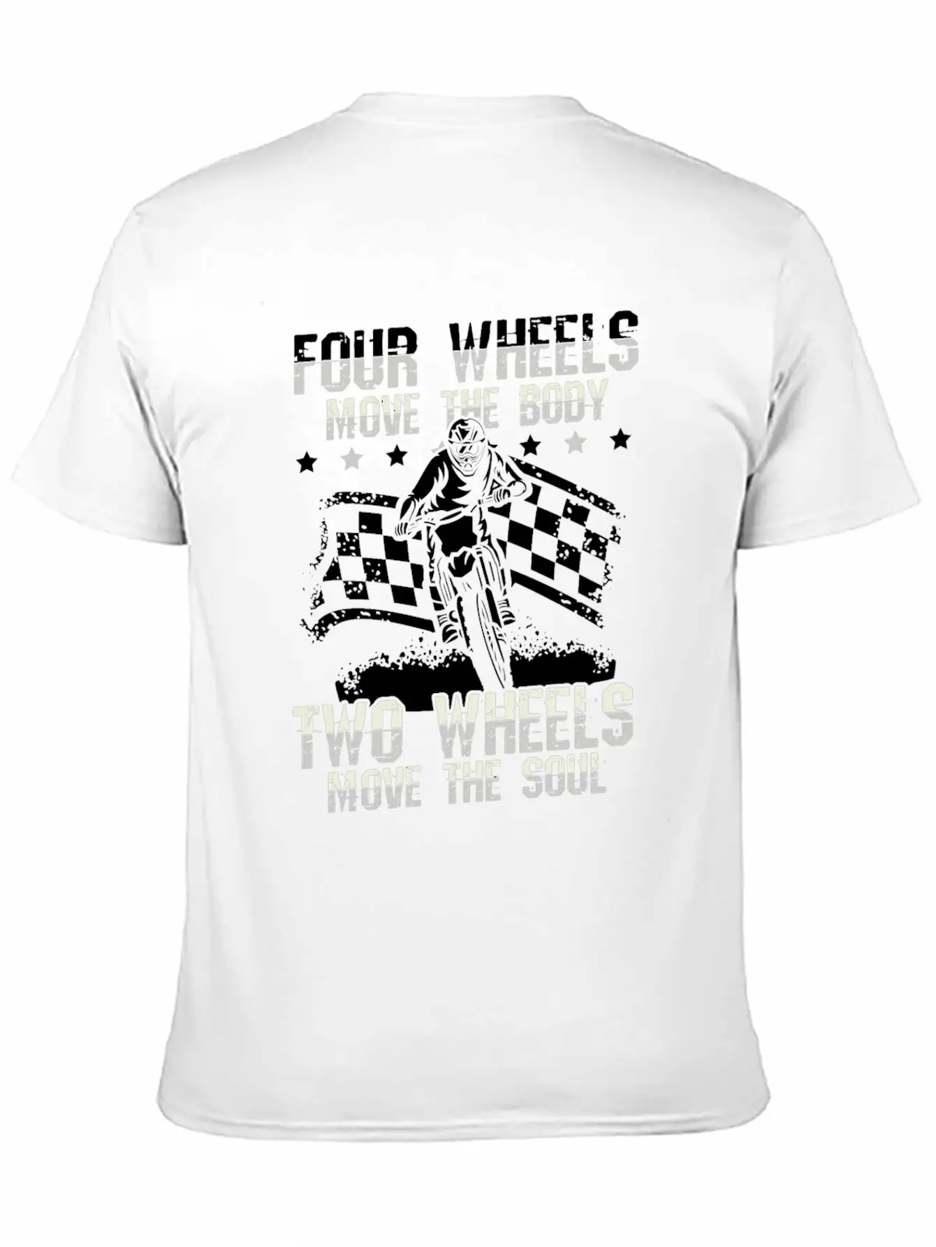 Two Wheels Move Your Soul | Bikers Gift Breathable Soft Cotton T-Shirt – Timeless Casual Look